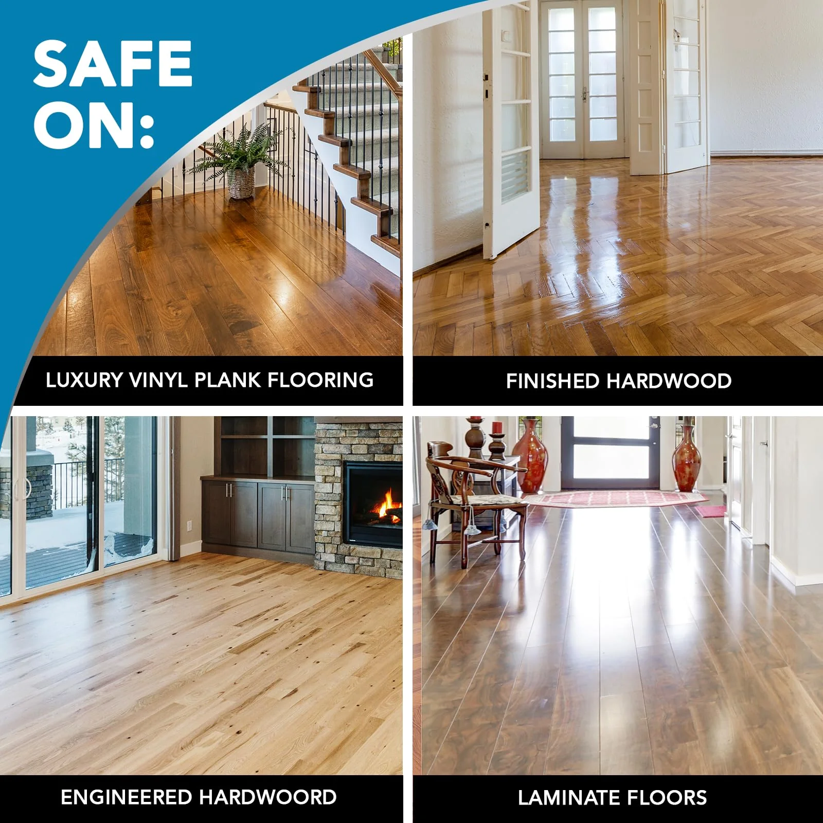 Weiman Hardwood Floor Cleaner for Finished Hardwood, Engineered Flooring, Vinyl & Laminate Surfaces - Streak-Free Shine, No Residue - 32 oz (2 PACK) - Image 4