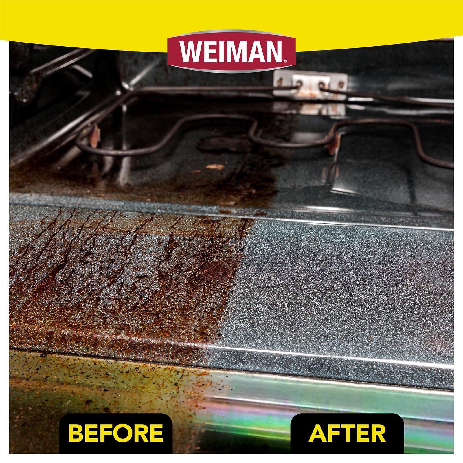 Weiman Heavy Duty Stove and Oven Cleaner and Degreaser for Glass, Ceramic Cooktops, BBQ grill grates - 2 Pack, 24 Oz w/MicroFiber Towel - Image 3