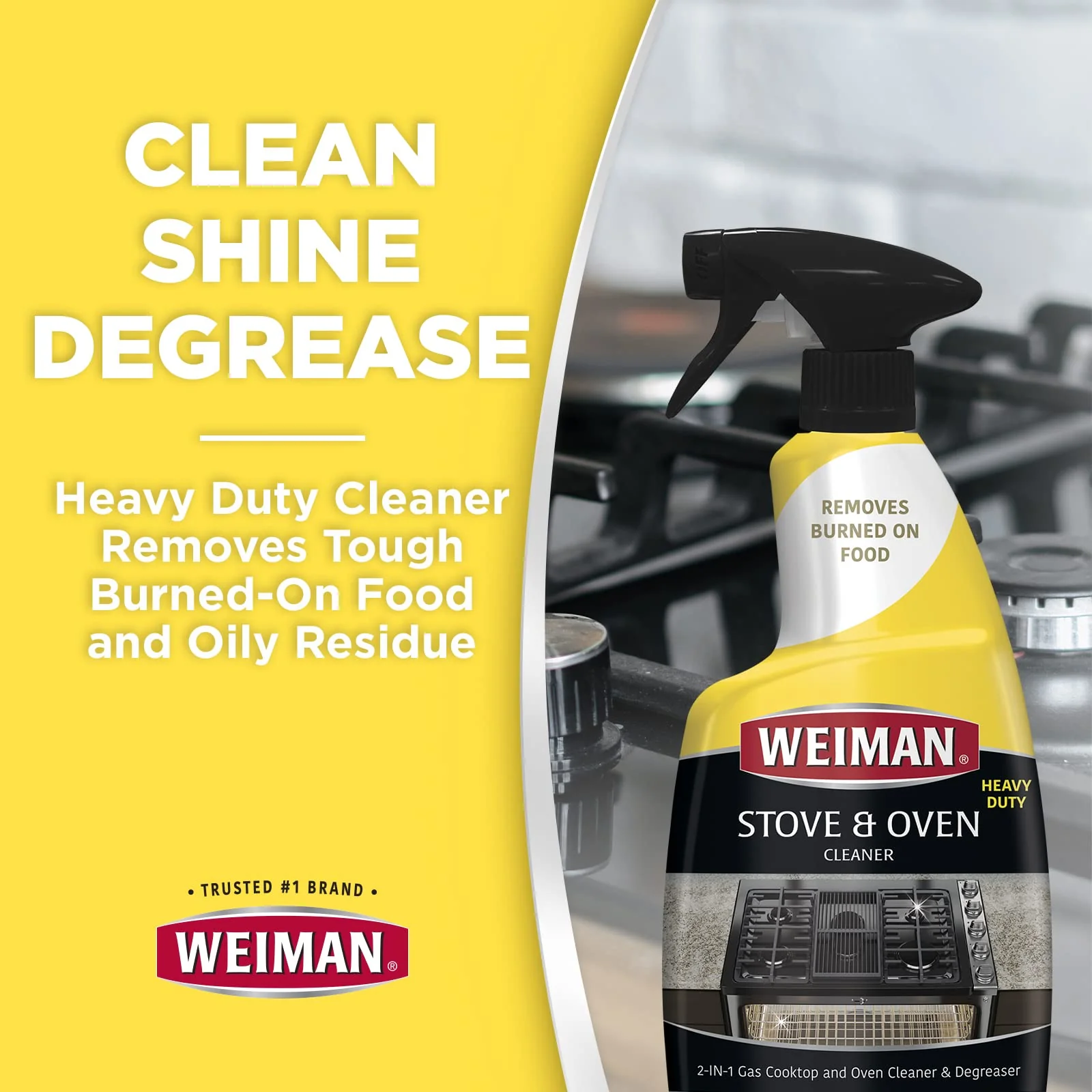 Weiman Heavy Duty Stove and Oven Cleaner and Degreaser for Glass, Ceramic Cooktops, BBQ grill grates - 2 Pack, 24 Oz w/MicroFiber Towel - Image 7