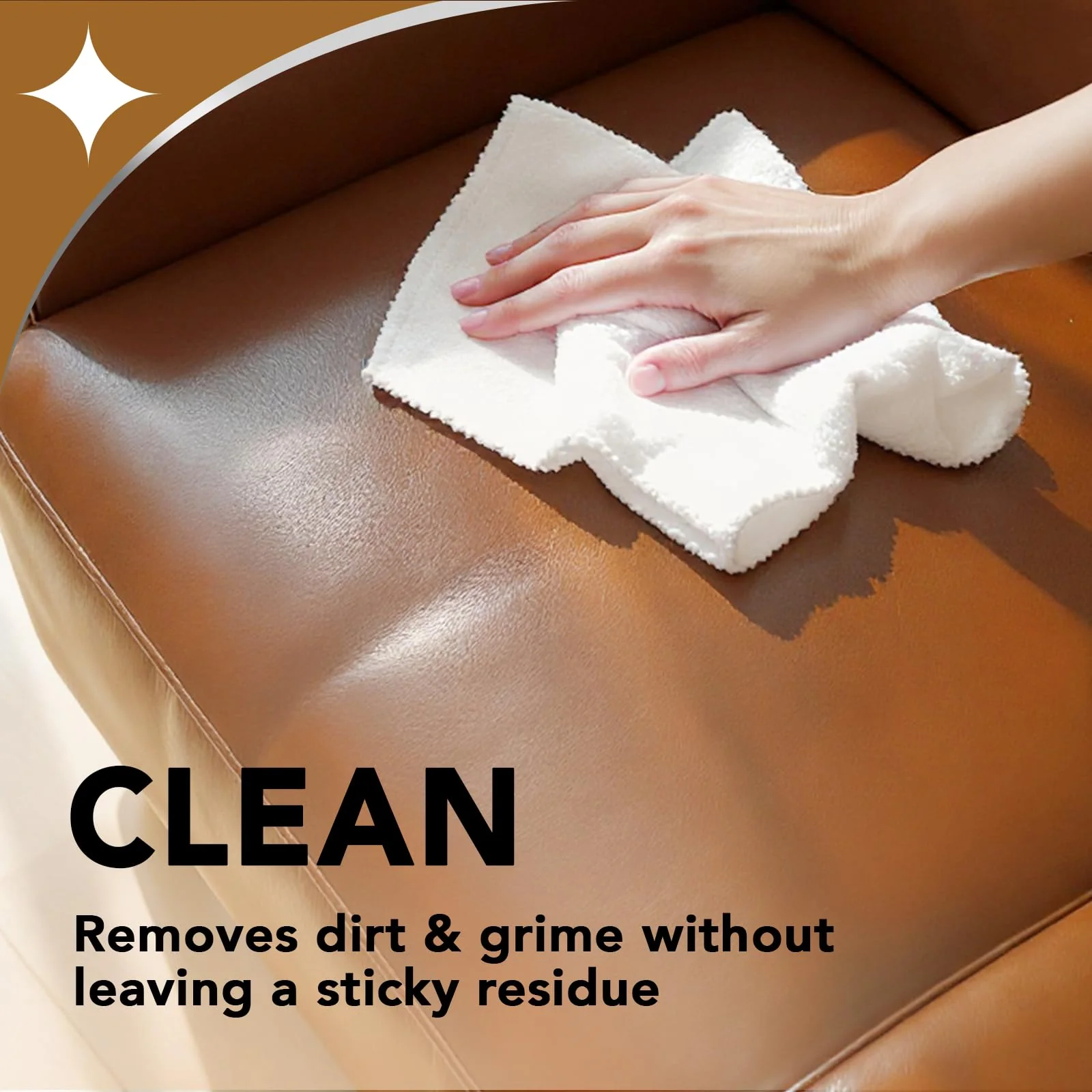 Weiman Leather Cleaner & Conditioner - Cleans, Restores & Protects Leather, UV Protection Prevent Cracking & Fading, For Car Seats, Sofas, Shoes, Bags & All Finished Leather Surfaces, 6 Pack, 22 FL Oz - Image 2