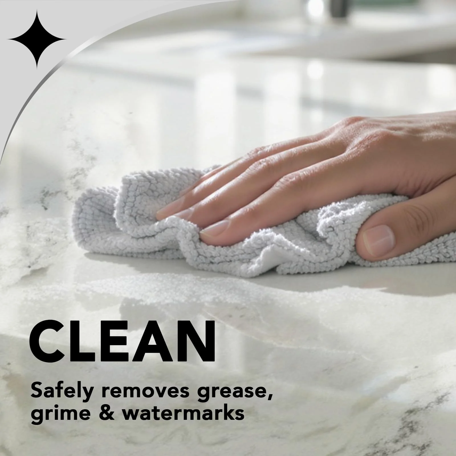 Weiman Quartz Countertop Cleaner and Polish - Clean and Shine Your Granite, Marble Countertops, Kitchen Island, and Stone Surfaces with UV Anti-Fade Protection, Citrus, 24 Ounce with Microfiber Cloth - Image 6