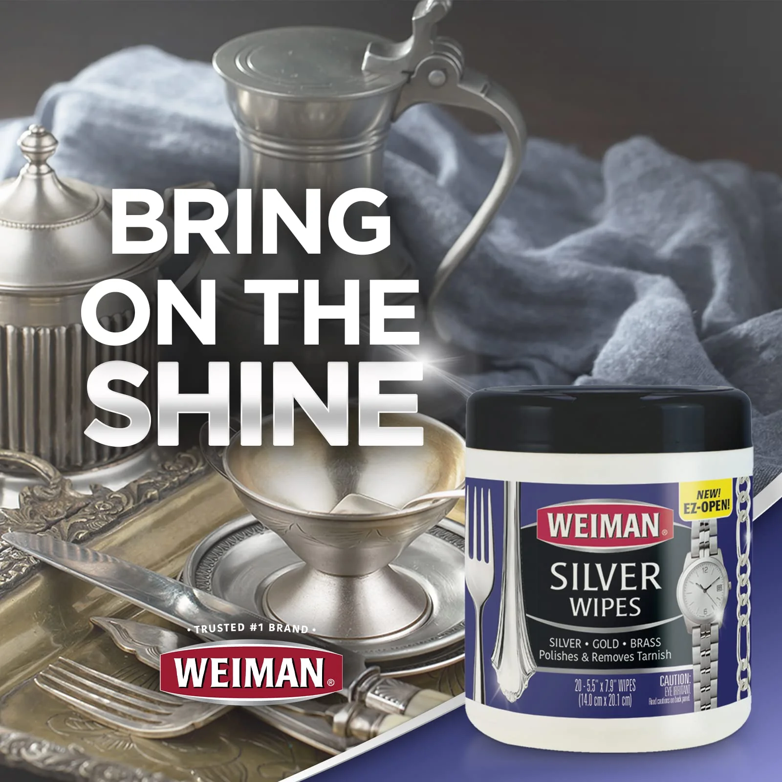Weiman Silver Wipes - Jewelry Wipes 6 Pack - Cleaner and Polisher for Silver Jewelry Sterling Silver - Image 2