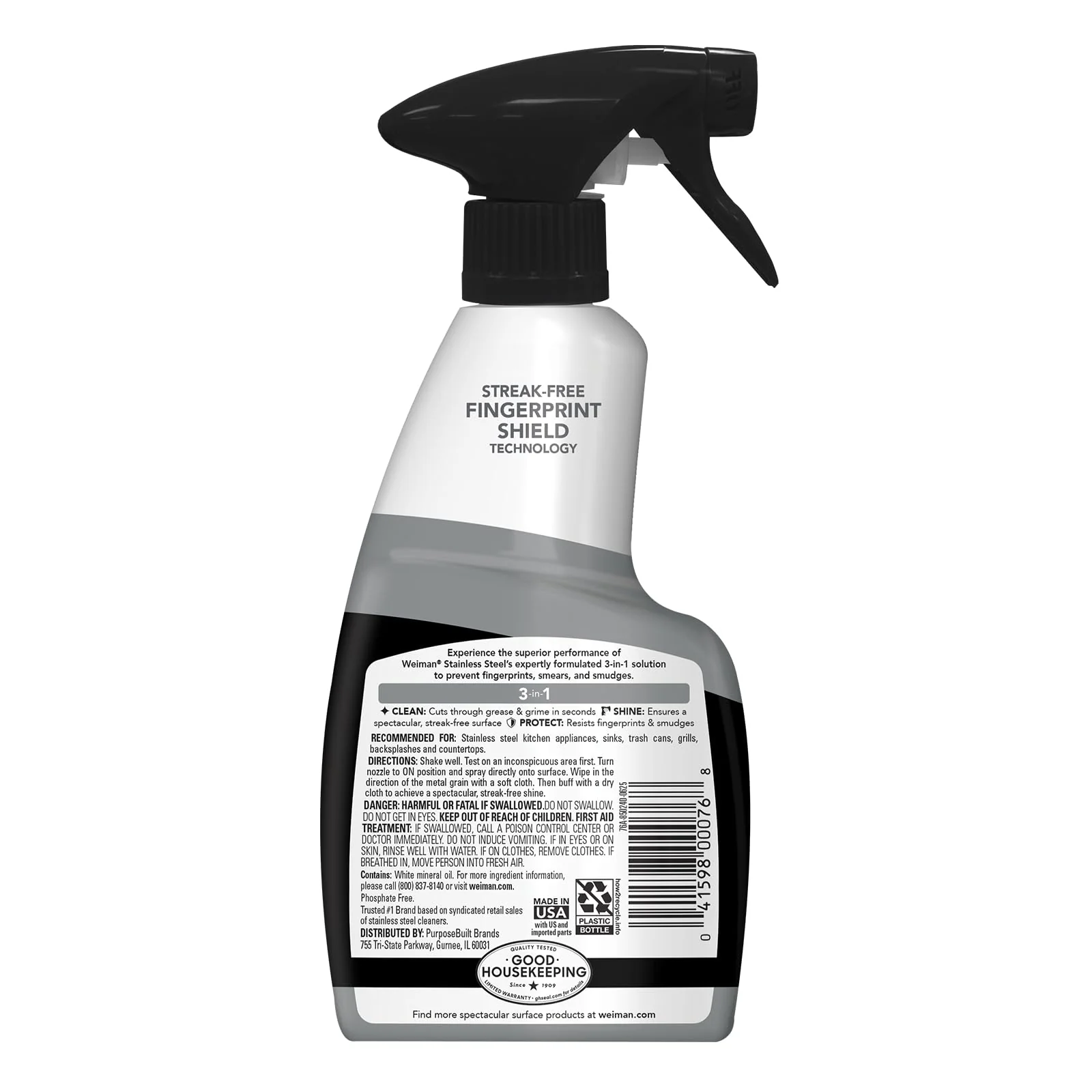 Weiman Stainless Steel Cleaner & Polish, 2 Pack, Anti Fingerprint Spray Stainless Steel Cloth, Water Spots & Grease, No Streaks or Residue, Safe for Metal Polish, Chrome, Appliances, Sinks & Grills - Image 9