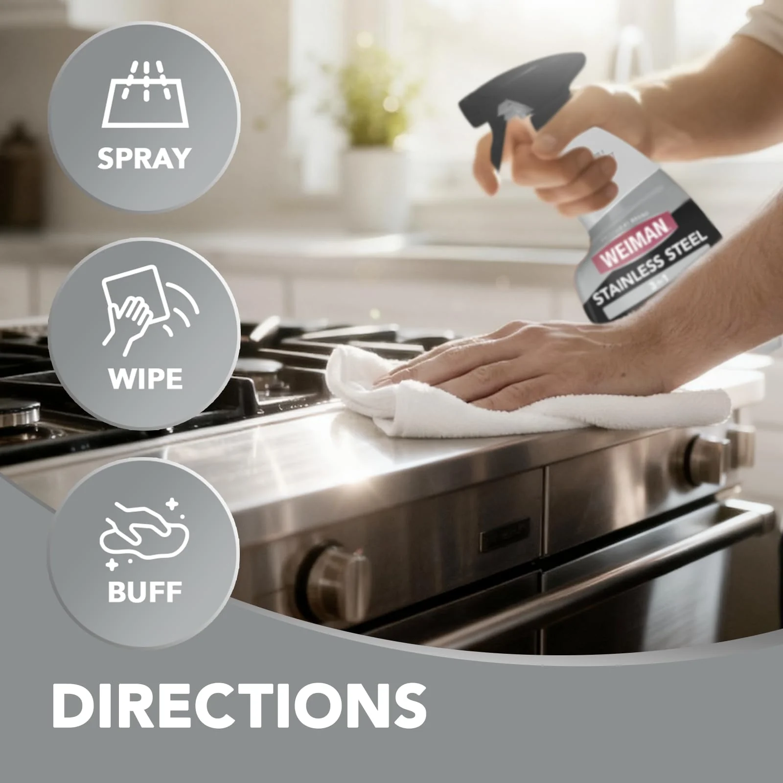Weiman Stainless Steel & Granite Cleaner - 12 Ounce - Image 6