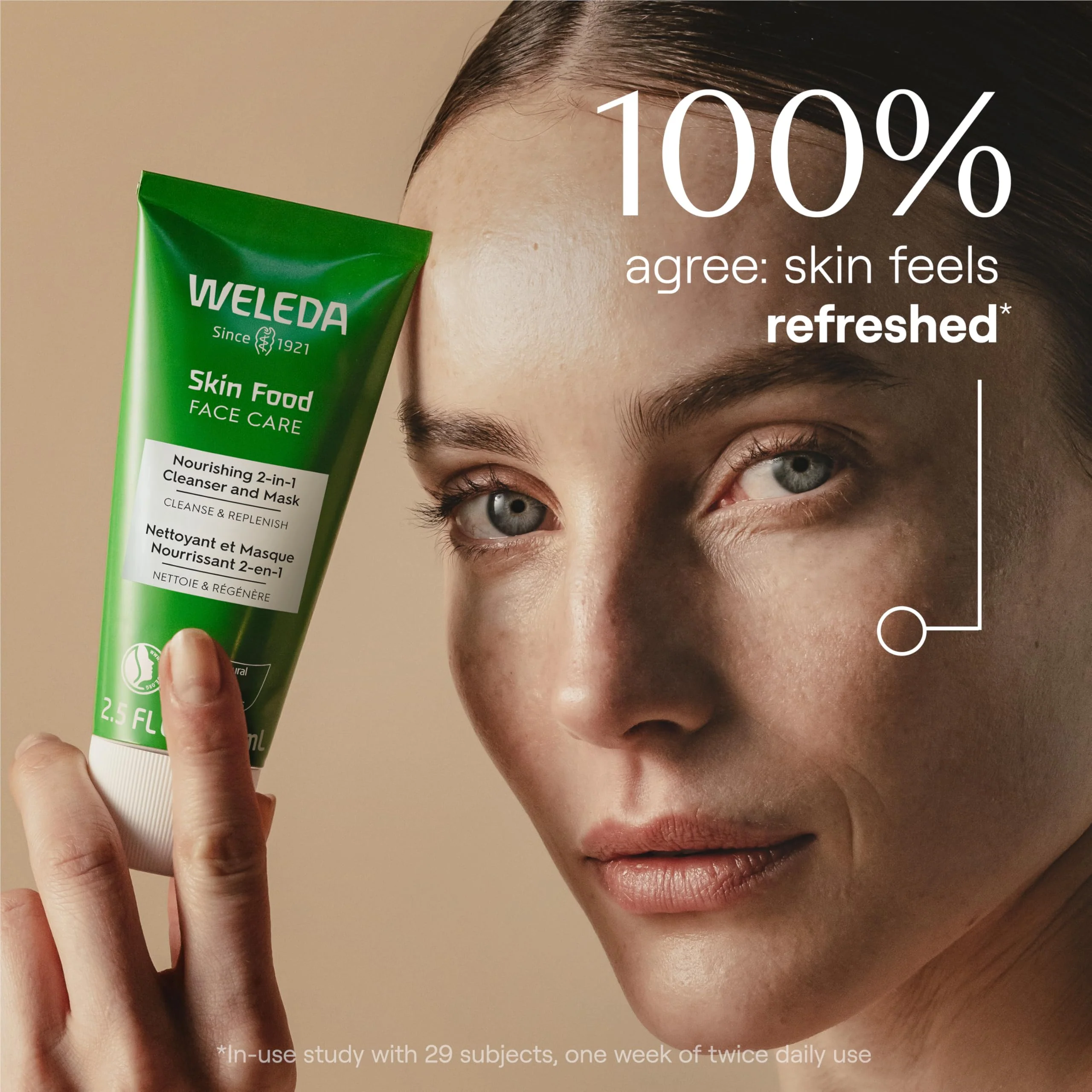 Weleda Skin Food Face Care Nourishing Oil-to-Milk Cleanser, 2.5 Fluid Ounce, Plant Rich Cleanser with Sunflower Seed Oil, Chamomile Extract and Pansy - Image 6