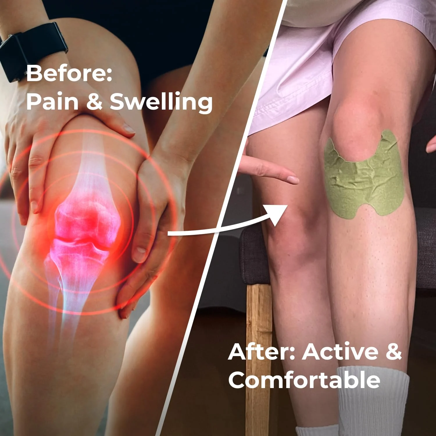 Wellnee Original Herbal Knee Patch - Wellknee Plaster for Knee Support & Muscle Pain - Maximum Strength for a Temporary Relief - Adhesive Heat Patches Made with Natural Herbs for Wellness (30 Pads) - Image 6