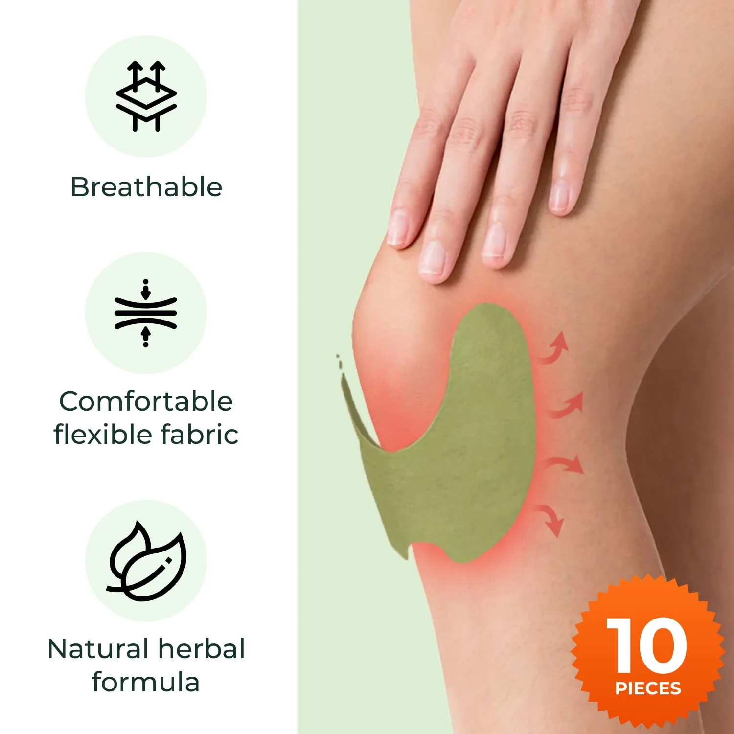Wellnee Original Herbal Knee Patch - Wellknee Plaster for Knee Support & Muscle Pain - Maximum Strength for a Temporary Relief - Adhesive Heat Patches Made with Natural Herbs for Wellness (30 Pads) - Image 8