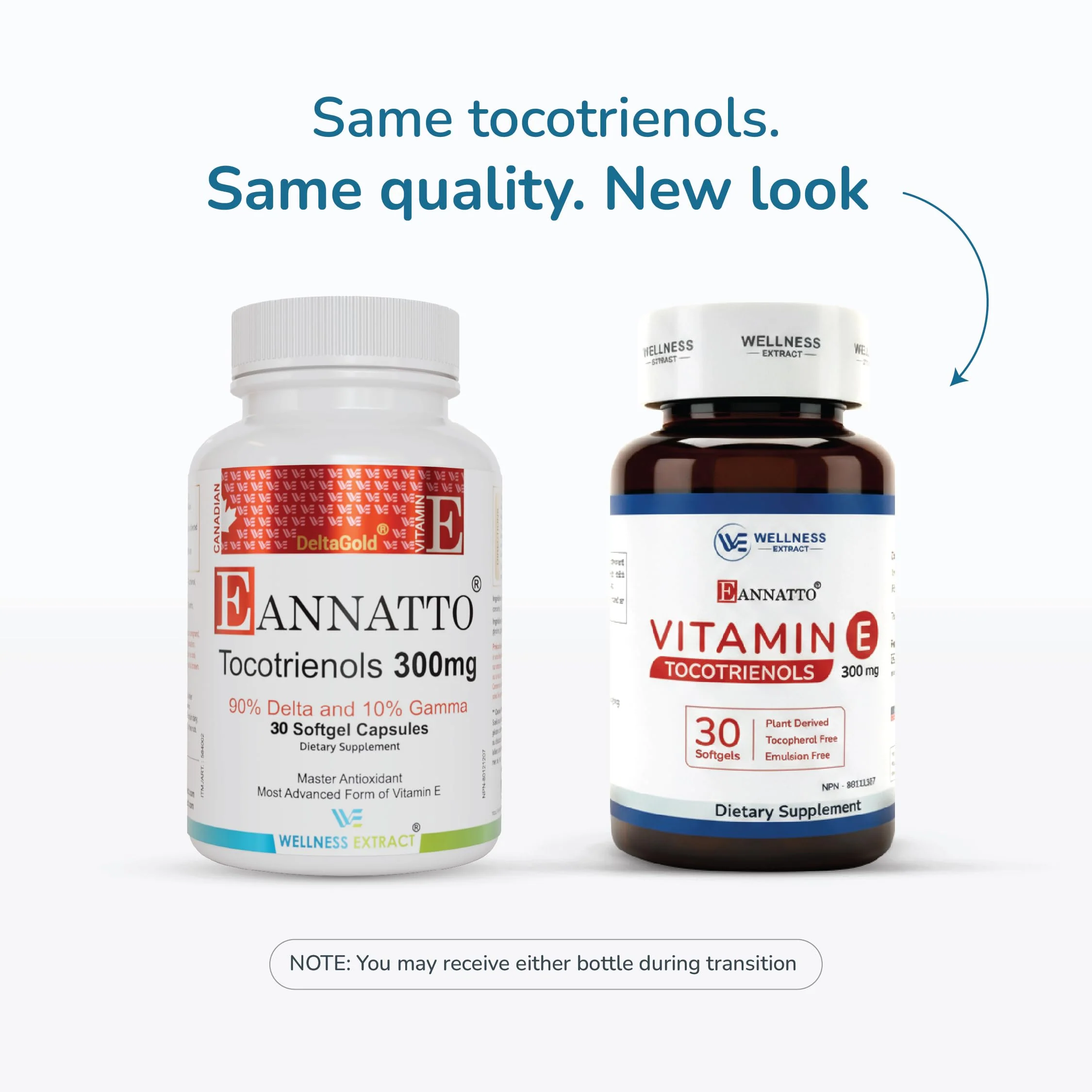 WELLNESS EXTRACT Eannatto Tocotrienols Vitamin E Supplements Tocopherol Free, Non-GMO, Gluten Free & Antioxidant (300MG 30 Softgels) - Image 2