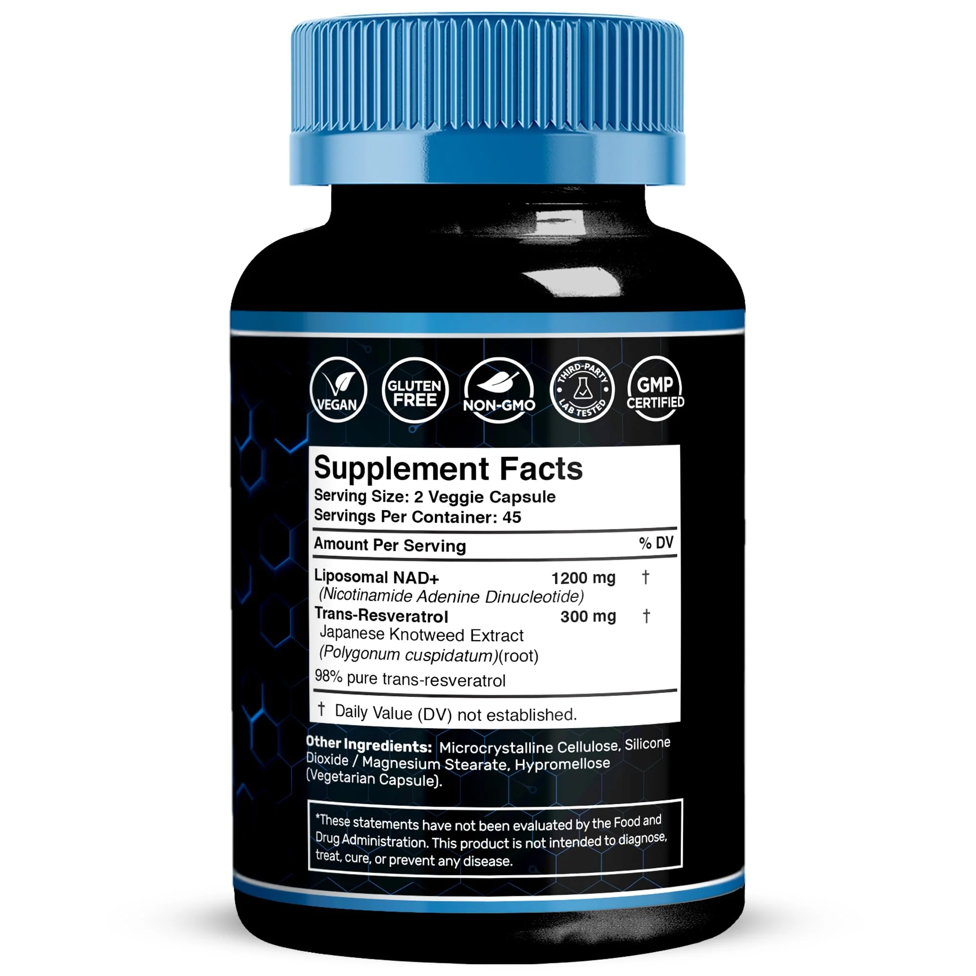 WELLNESS LABSRX Liposomal NAD Supplement, 1500mg - NAD Resveratrol Supplement for Women and Men, NAD+ Support Cellular Health, Energy & Anti Aging - 3 Pack - Image 2