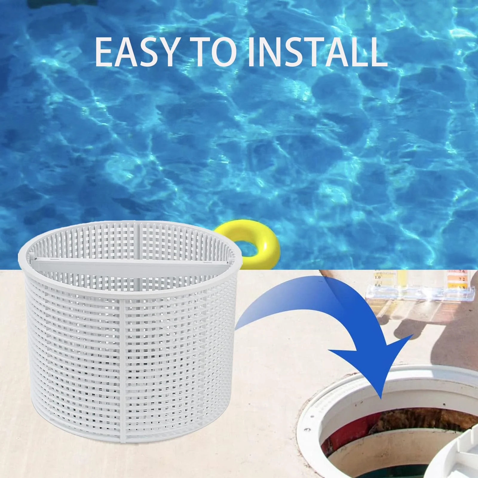 WENPENG Pool Skimmer Basket Replacement,for Hayward Swimming Pool Skimmer SPX1082CA & Aladdin B-152 Skimmer Models,SP1082 SP1083 SP1084 1085 1086 SP1075 1075T 1076 1077 Skimmers Basket - Image 3
