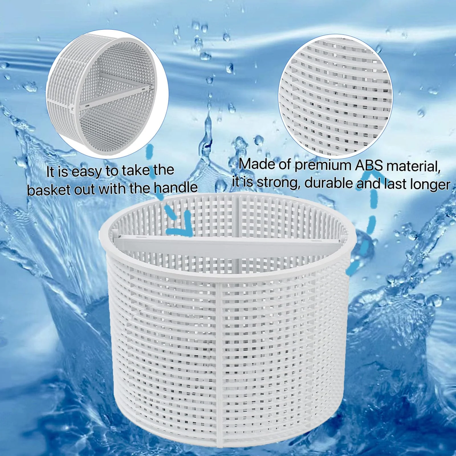 WENPENG Pool Skimmer Basket Replacement,for Hayward Swimming Pool Skimmer SPX1082CA & Aladdin B-152 Skimmer Models,SP1082 SP1083 SP1084 1085 1086 SP1075 1075T 1076 1077 Skimmers Basket - Image 7