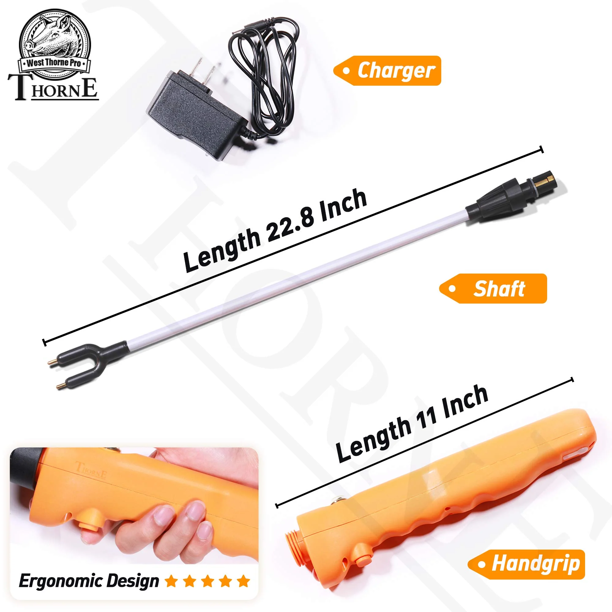 West Thorne Pro Livestock Prod, Waterproof Cattle Prod Stick with LED Light, Livestock Prod for Modern Livestock Management(33.8in) - Image 5