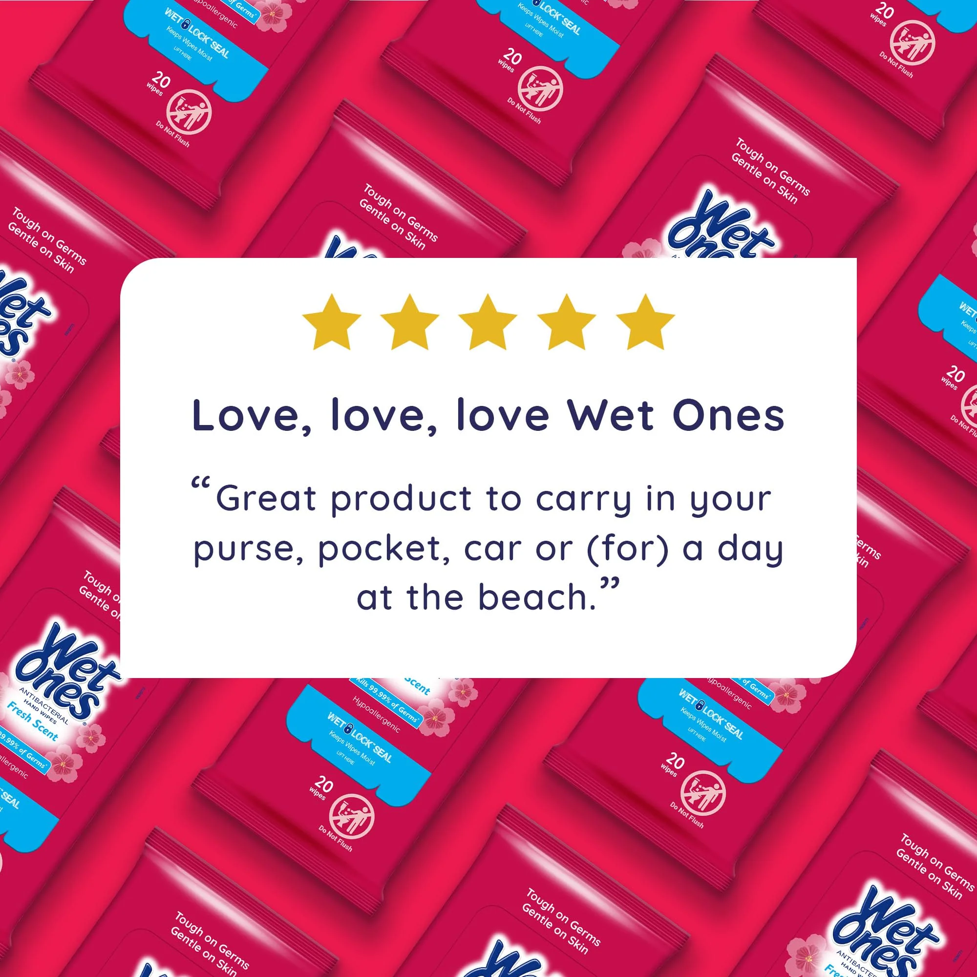 Wet Ones Antibacterial Hand Wipes, Fresh Scent, 20 Wipes (Pack of 10) - Image 5