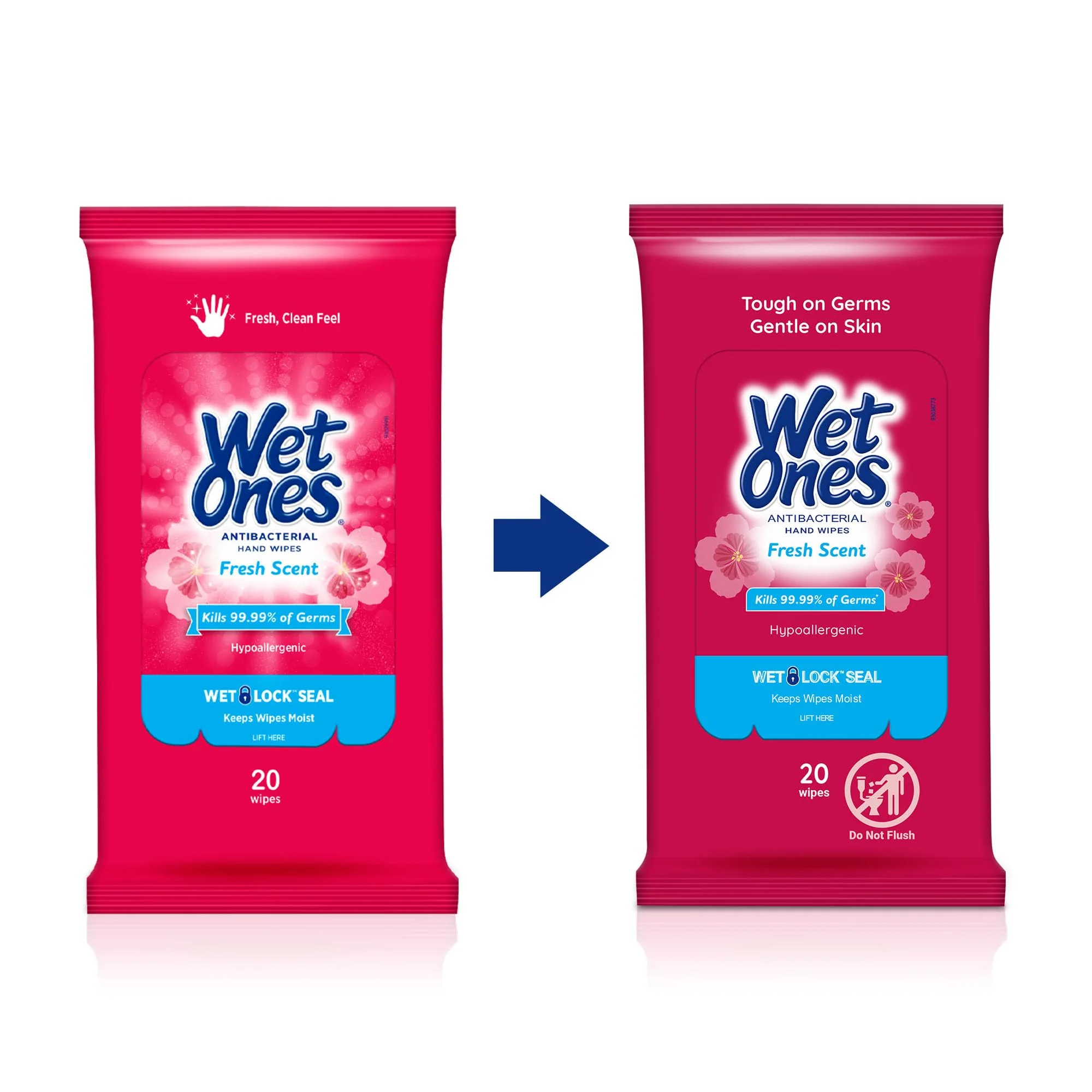Wet Ones Antibacterial Hand Wipes, Fresh Scent, 20 Wipes (Pack of 10) - Image 6
