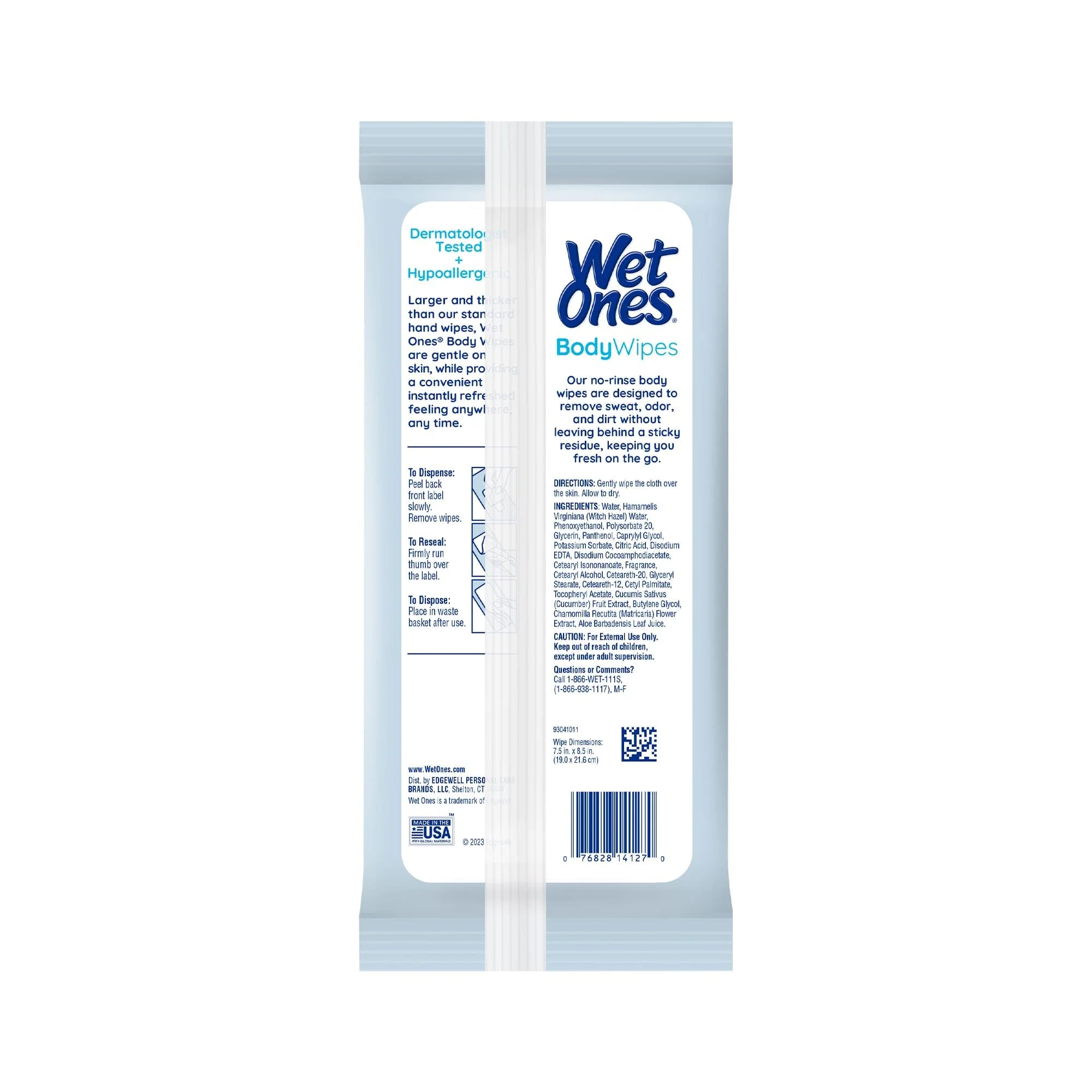 Wet Ones Body Wipes, Clean Scent Body Cleansing Wipes, Travel Size Wipes, 28ct (6 pack) - Image 2