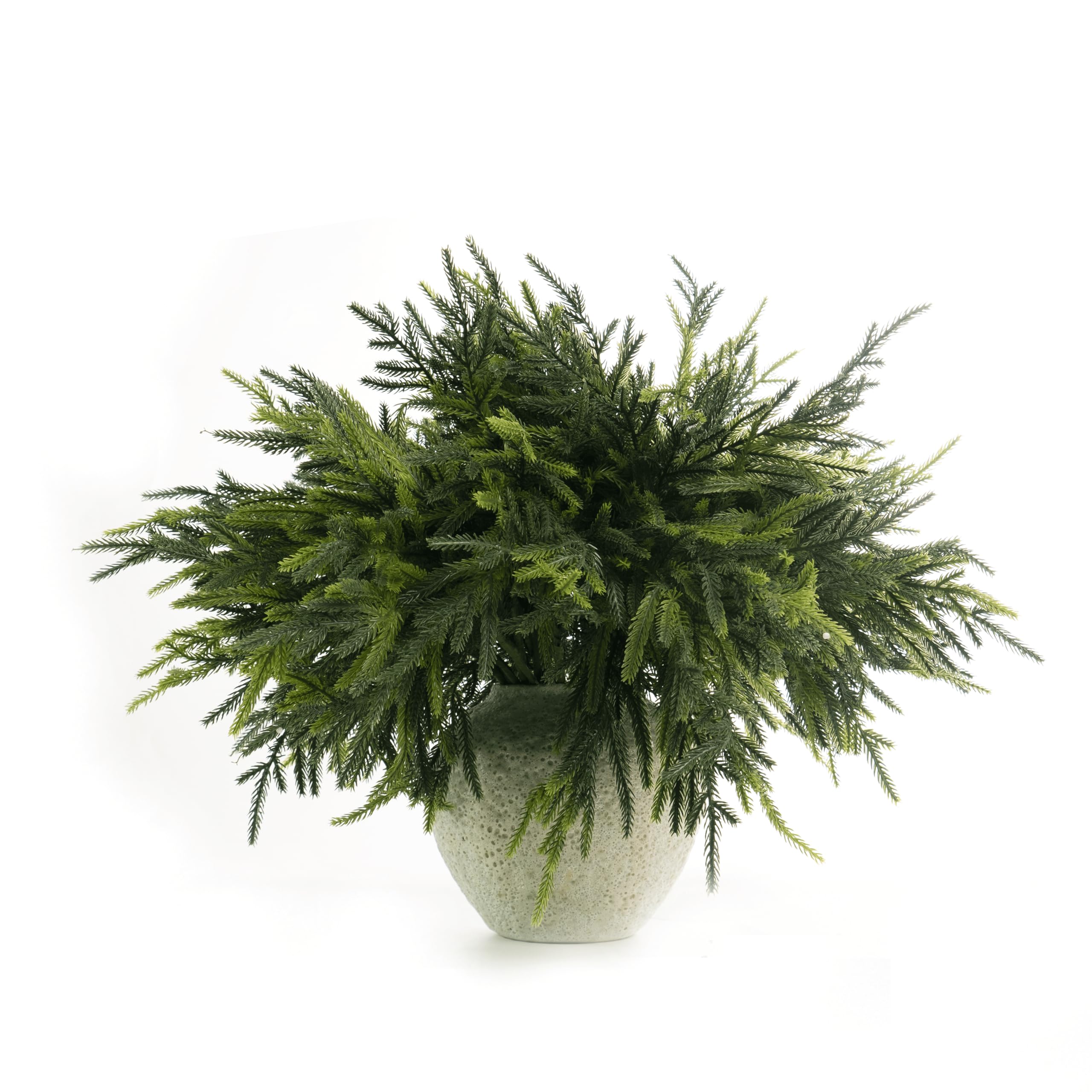 WHANLEY L&Q 20-Piece Set 23" Christmas Norfolk Pine Branches with Lights - Battery Operated Christmas Decorations - Warm Lights -Norfolk Pine Stems for Xmas DIY Crafts Garland Wreath- Christmas Decor - Image 9