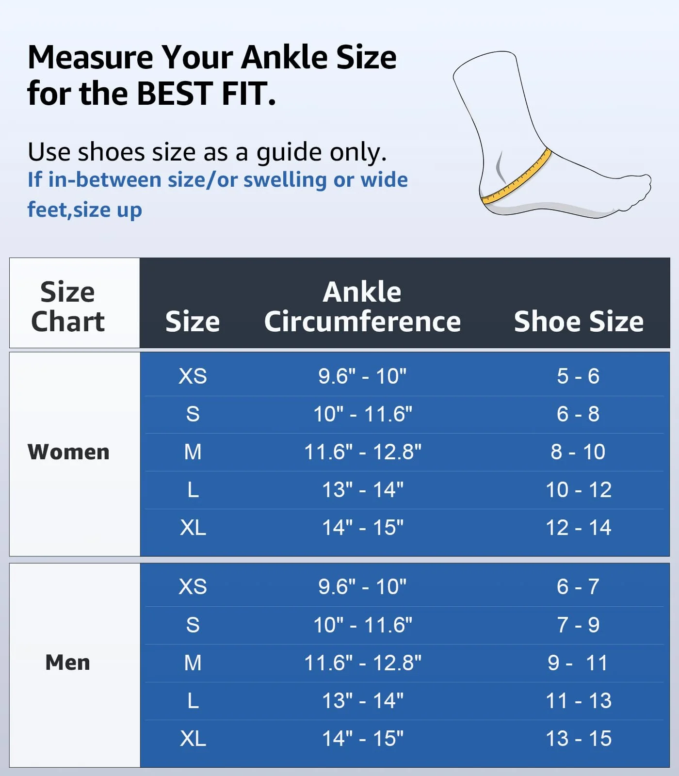 WHCOOL Slim-Fit Ankle Brace for Sprained Ankle, Quick Lace Up Ankle Support for Women Men with 2 Auto-Shaped Pads, Air Fabric Cool Ankle Stabilizer for Injury Recover, Running,Sports,White，XL - Image 5