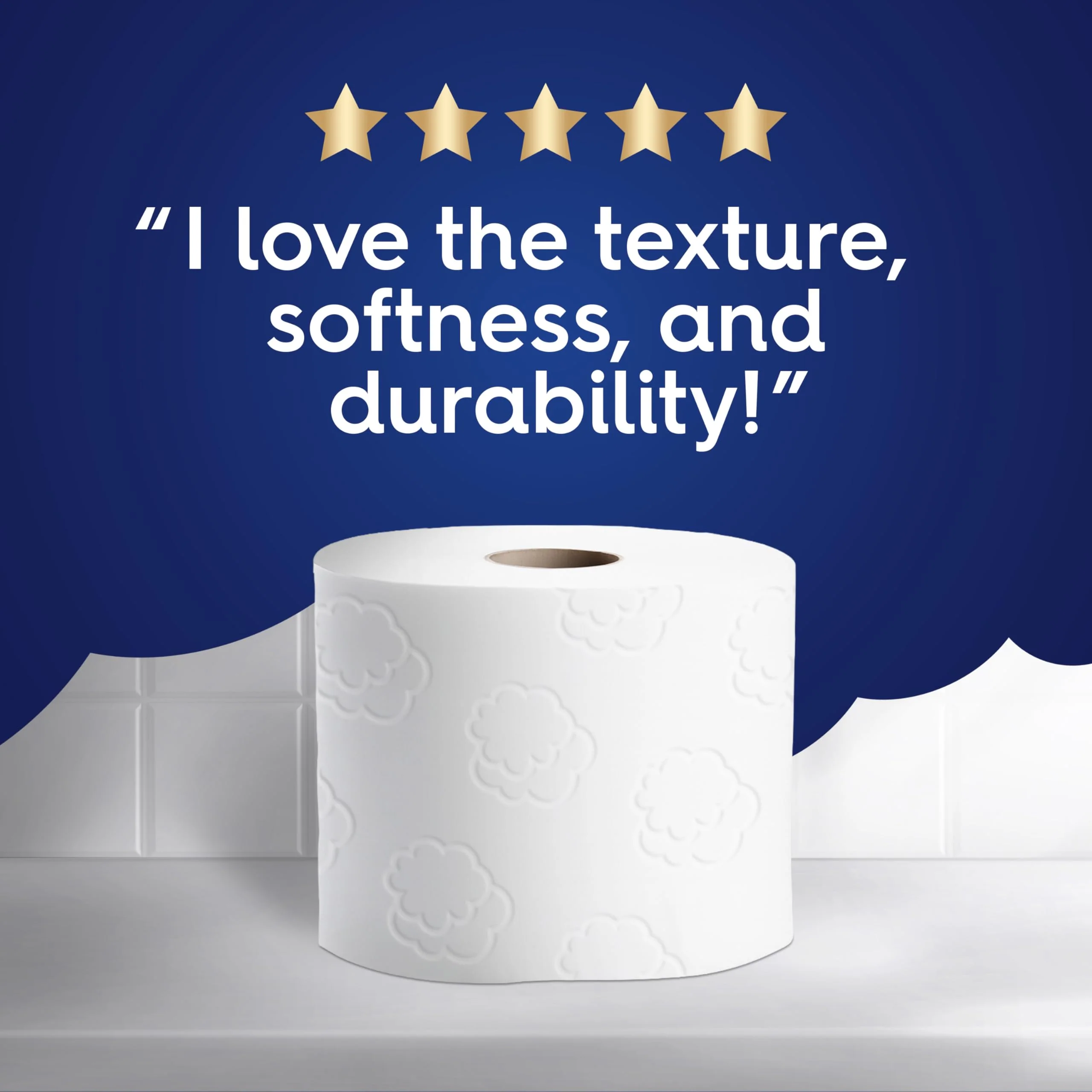 White Cloud Ultra Soft & Strong Toilet Paper, 4 packs of 6 Mega Rolls = 96 Regular Rolls - Image 2