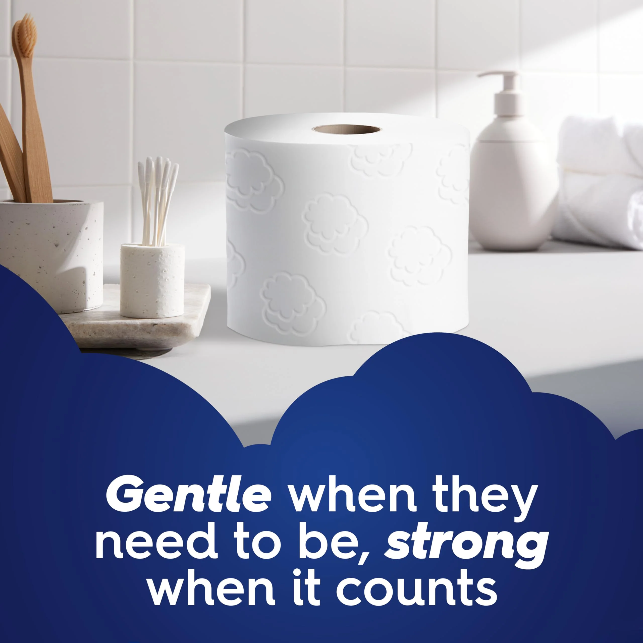 White Cloud Ultra Soft & Strong Toilet Paper, 4 packs of 6 Mega Rolls = 96 Regular Rolls - Image 6