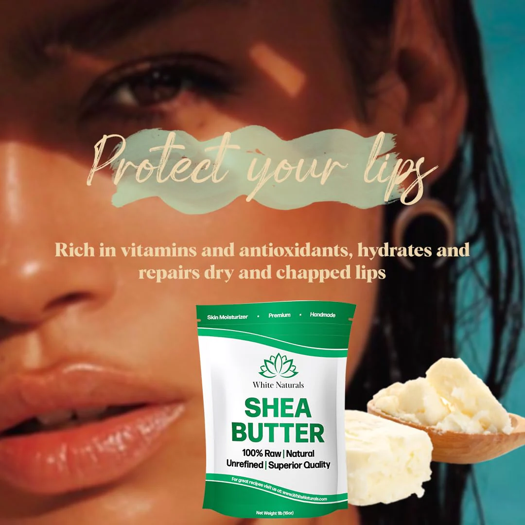 White Naturals African Shea Butter 1lb, Pure, Unrefined, Raw, Organic, Great Skin Moisturizer, Perfect for DIY Whipped Body Butter, Face Cream, Hair Mask, Lip Balm - Image 6