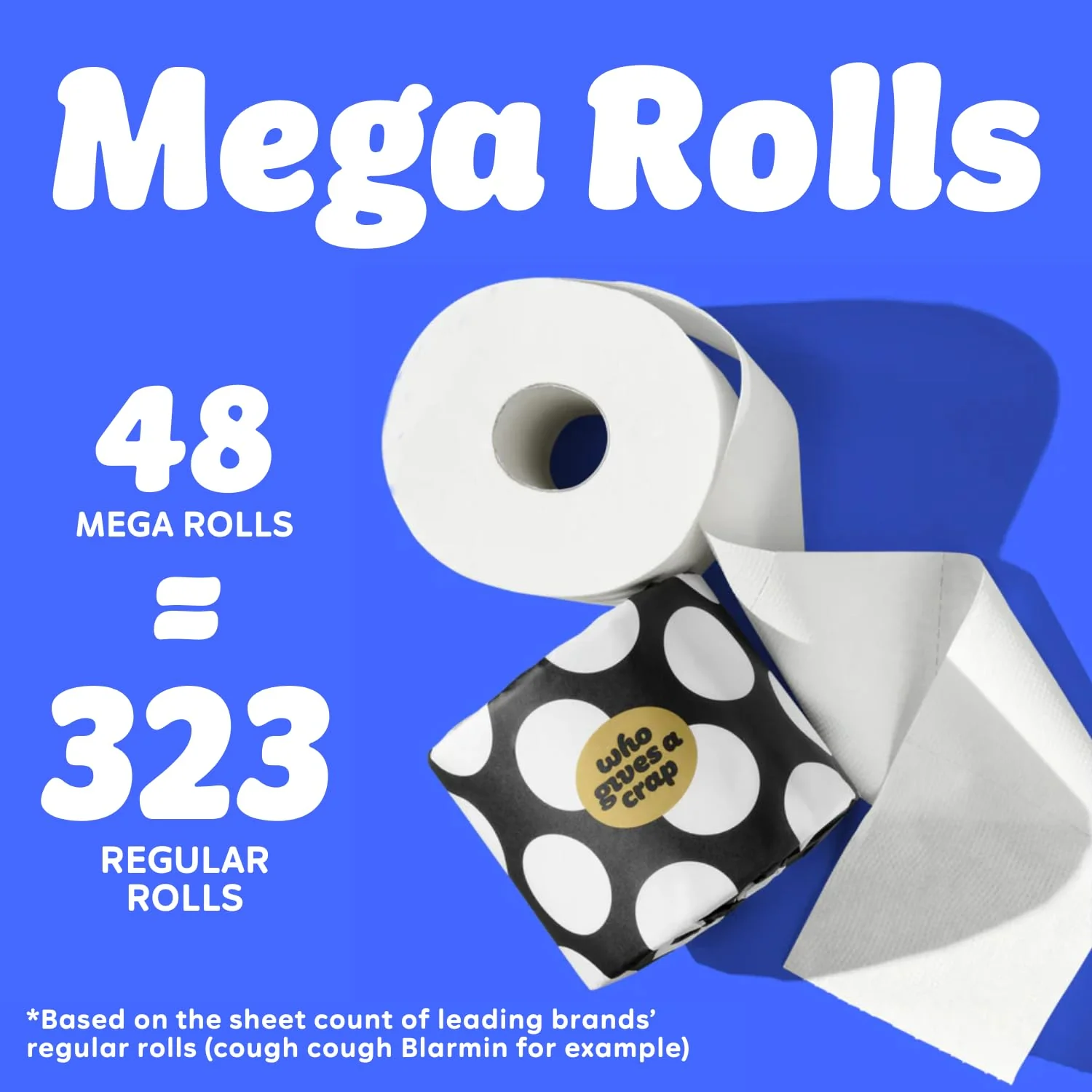 Who Gives A Crap 100% Bamboo Toilet Paper, 48 Rolls, 3 Ply, 370 Sheets, Long, Strong & Soft Toilet Tissue, Sustainable, Biodegradable, Renewable, Tree Free Bathroom Tissue Bulk Toilet Paper - Image 8
