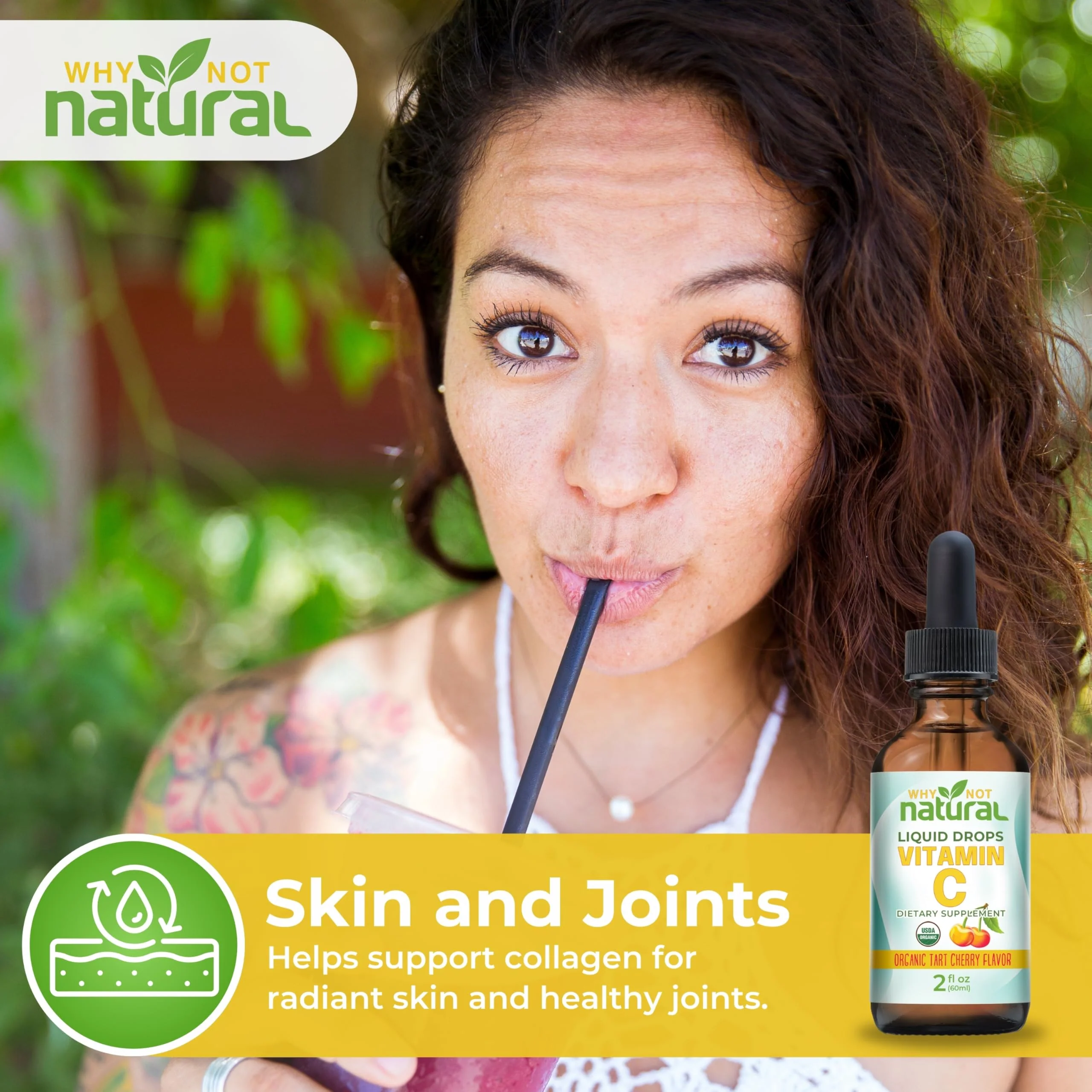 Why Not Natural Organic Liquid Vitamin C Drops Supplement - Image 2