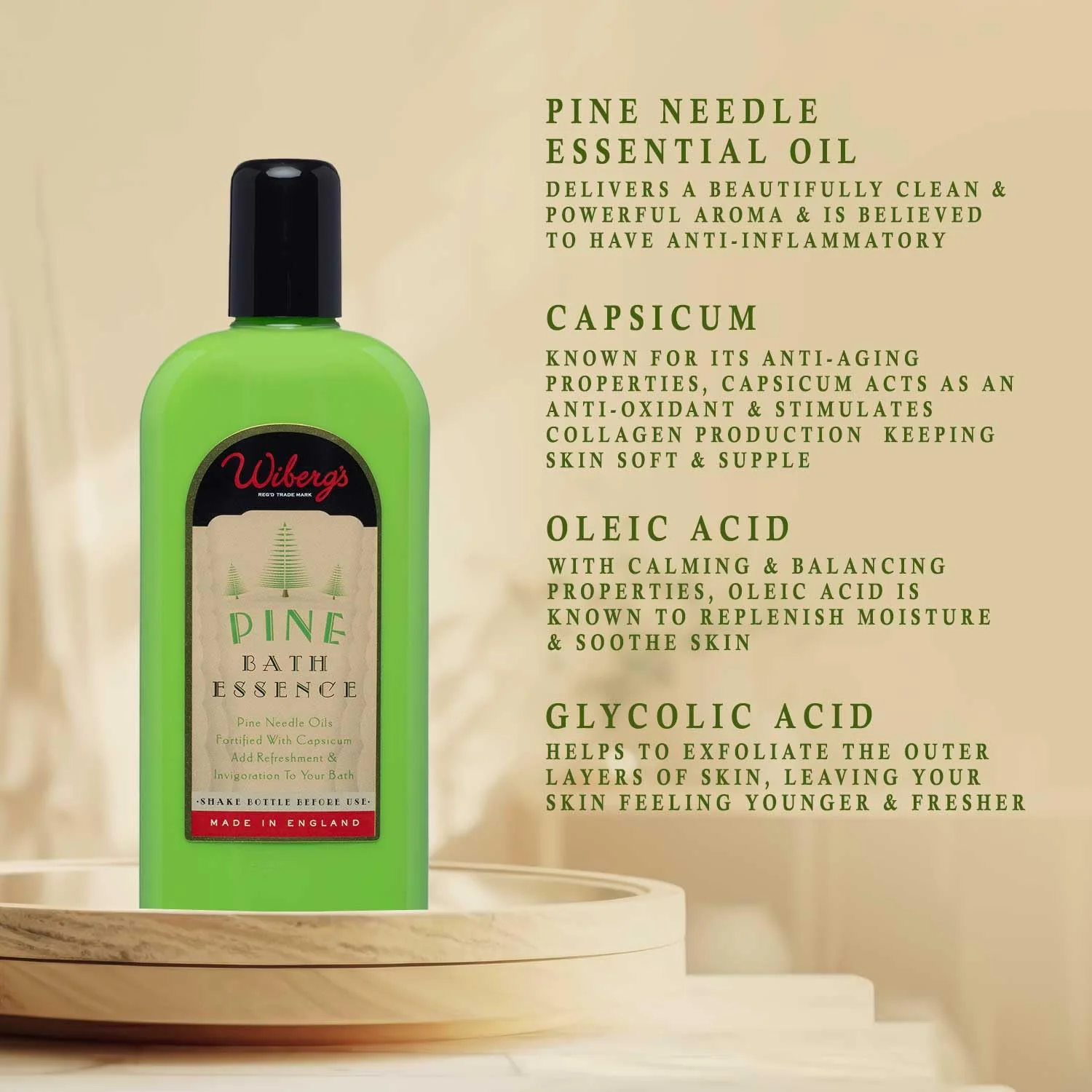 Wiberg's Pine Bath Essence - Invigorating and Relaxing Bath Additive with Essential Oils of Pine Needles and Capsicum for Muscle Soothing Relaxing Bath Time, 250ml - Image 3