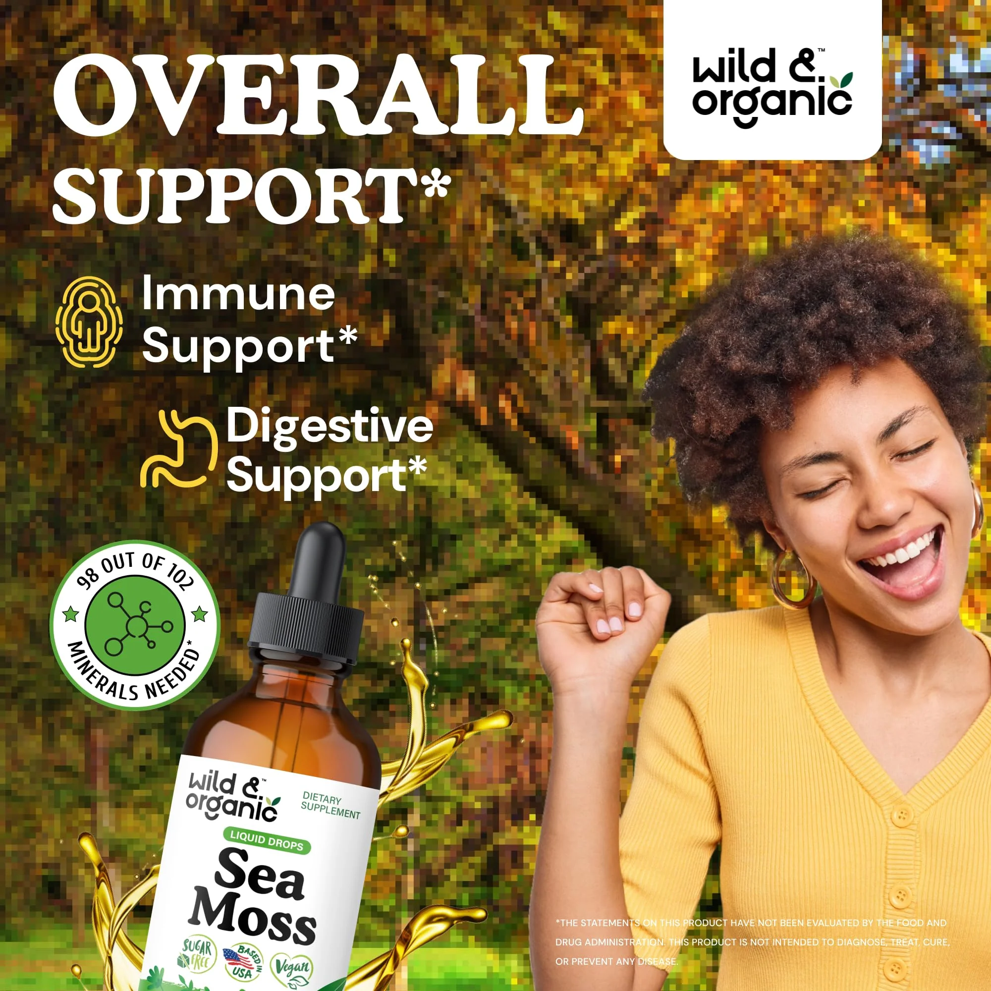 Wild & Organic Sea Moss Drops - Overall Support with Irish Seamoss and Bladderwrack - Multimineral Chondrus Crispus Tincture - Vegan, Sugar & Alcohol-Free Liquid Supplement - 4 fl oz - Image 9