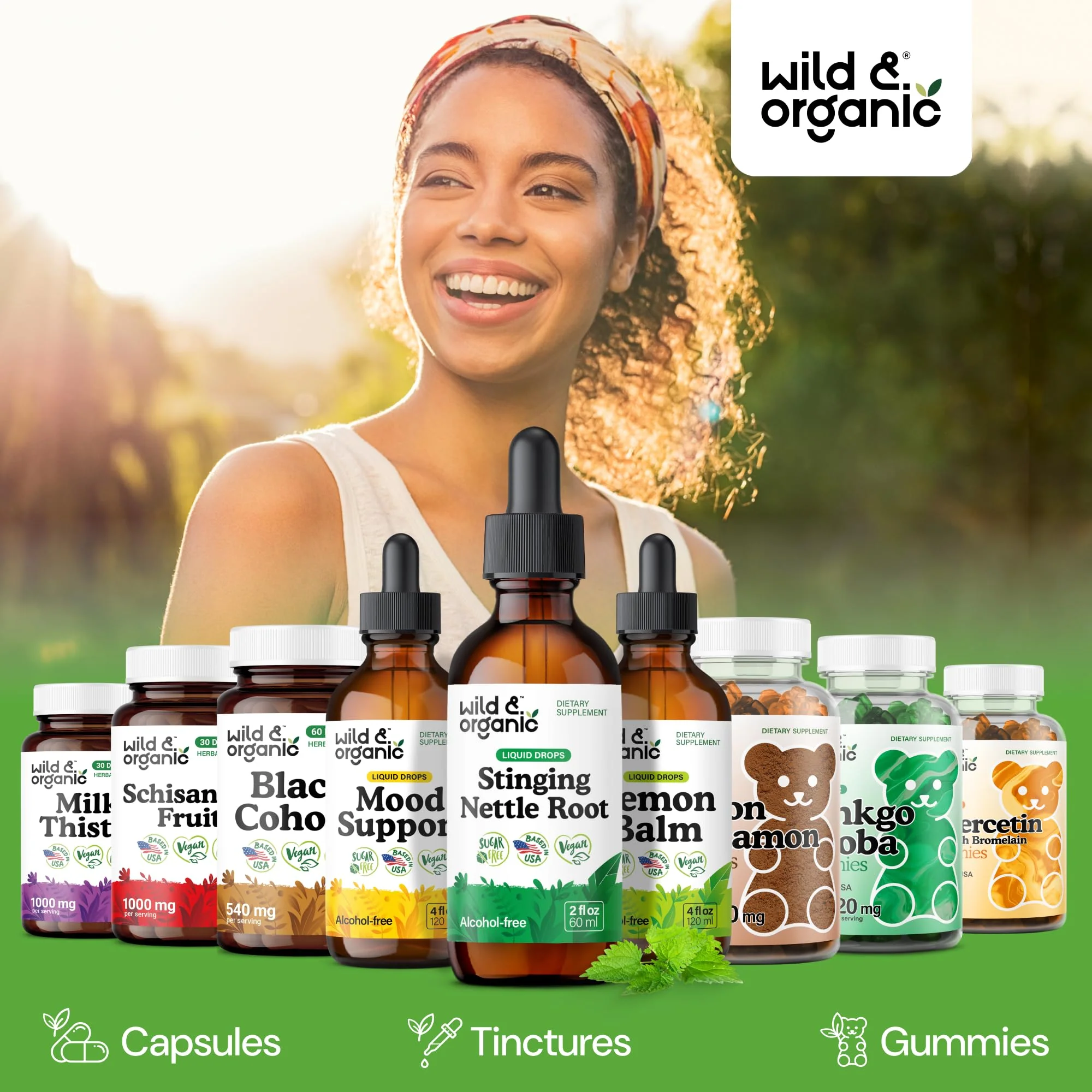 Wild & Organic Stinging Nettle Root Drops - Stinging Nettle Extract Tincture for Men & Women - Liquid Urtica Dioica Supplement - Vegan, Sugar & Alcohol-Free - 2 fl oz - Image 6
