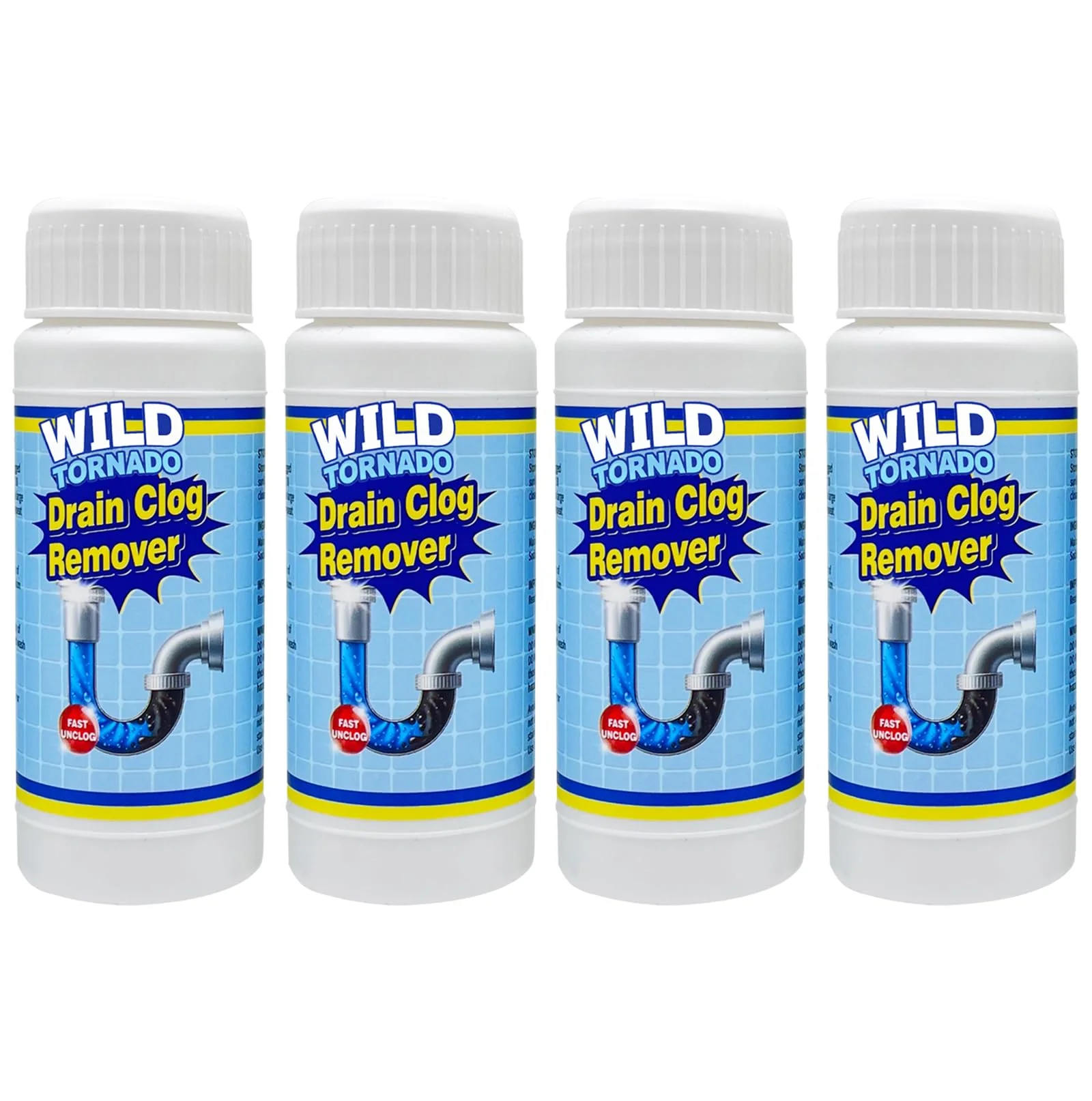 Wild Tornado Pipe Dredge, Powerful Sink and Drain Cleaner Powder, Fast Foaming Drain Cleaner for Kitchen and Pipes Cleaning Tool Clog Remover