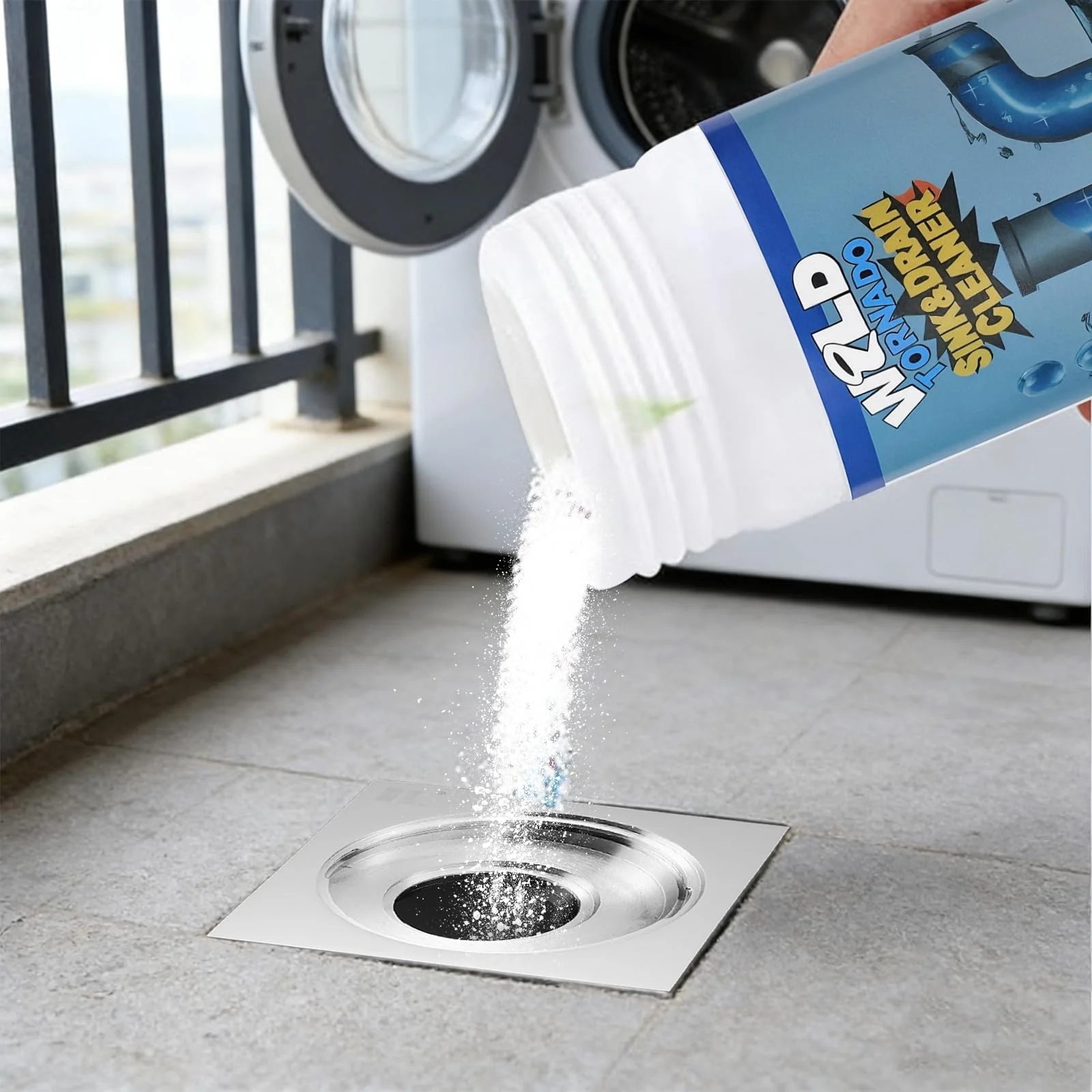 Wild Tornado Sink and Drain Cleaner, Wild Tornado Pipe Dredge, Powerful Sink and Drain Cleaner Powder, Fast Foaming for Kitchen Toilet Pipeline Quick Cleaning Tool (4PC) - Image 2