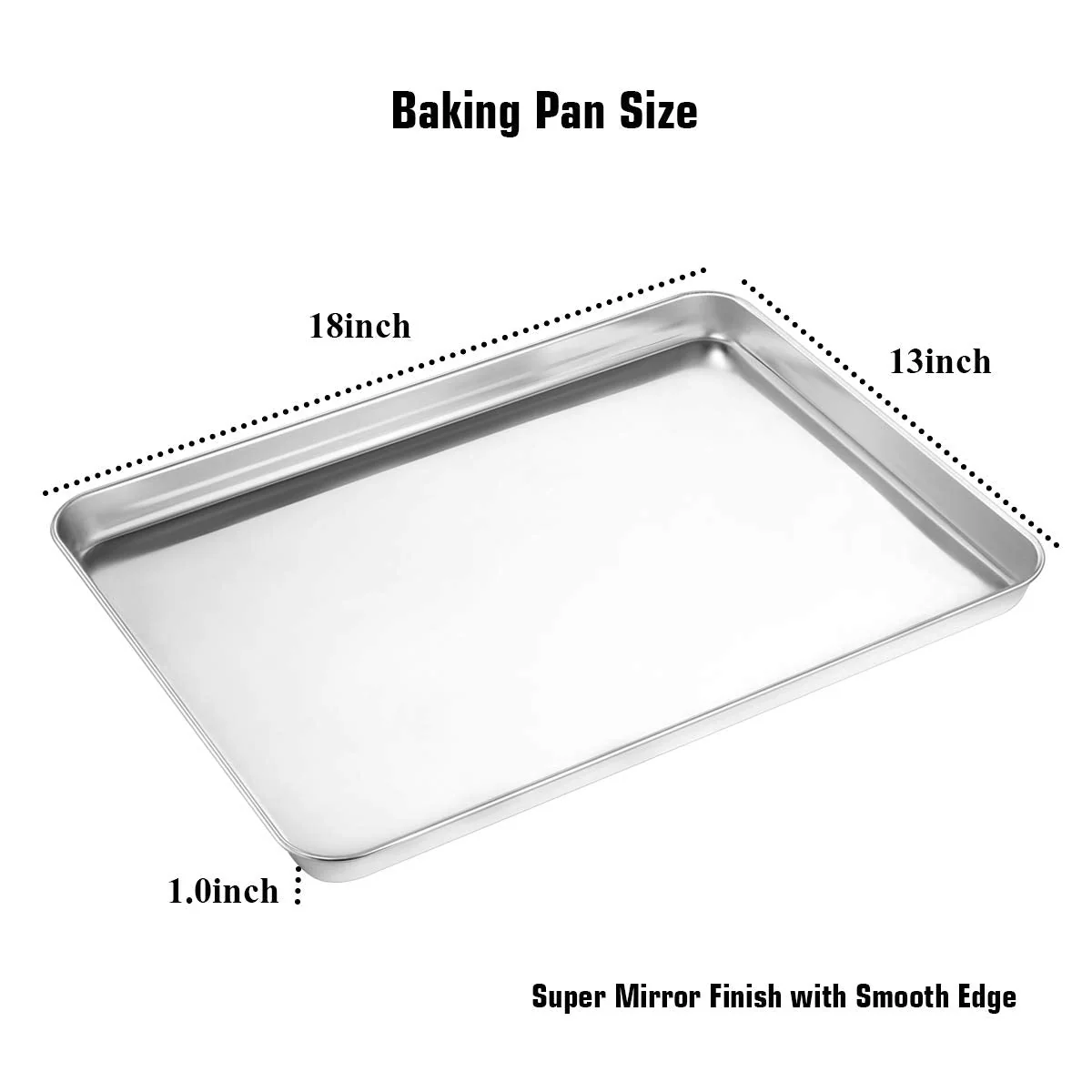 Wildone Baking Sheet & Rack Set [2 Sheets + 2 Racks], Stainless Steel Cookie Pan with Cooling Rack, Size 17.3 x 12.2 x 1 Inch, Non Toxic & Heavy Duty & Easy Clean - Image 6