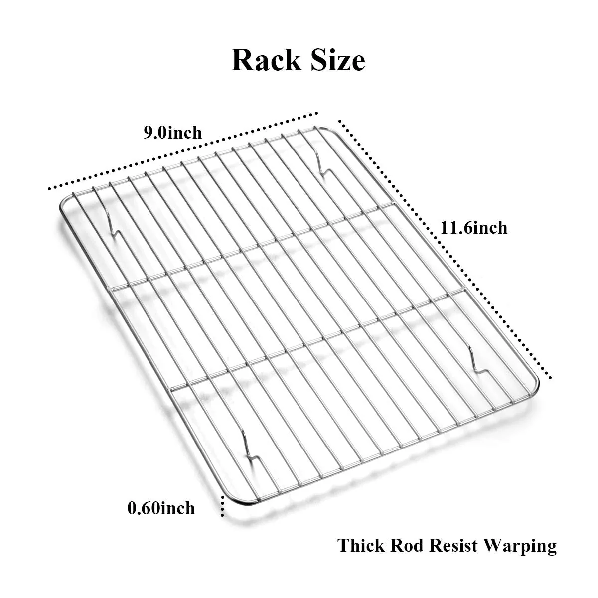 Wildone Baking Sheet with Rack Set [2 Sheets + 2 Racks], Stainless Steel Cookie Pan baking Tray with Cooling Rack, Size 12 x 10 x 1 Inch, Non Toxic & Heavy Duty & Easy Clean - Image 4