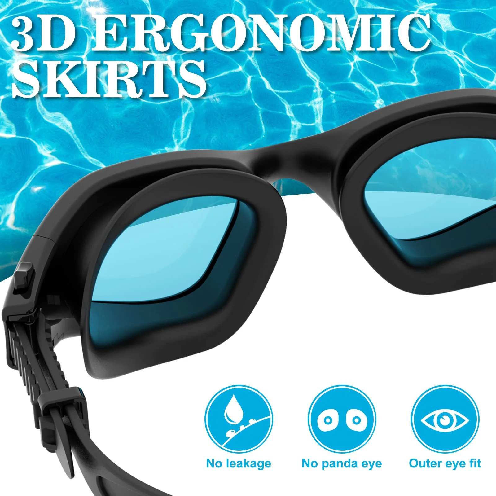 WIN.MAX Swimming Goggles Swim Pool Goggles Anti Fog Anti UV No Leakage Clear Vision for Men Women Adults Teenagers - Image 5