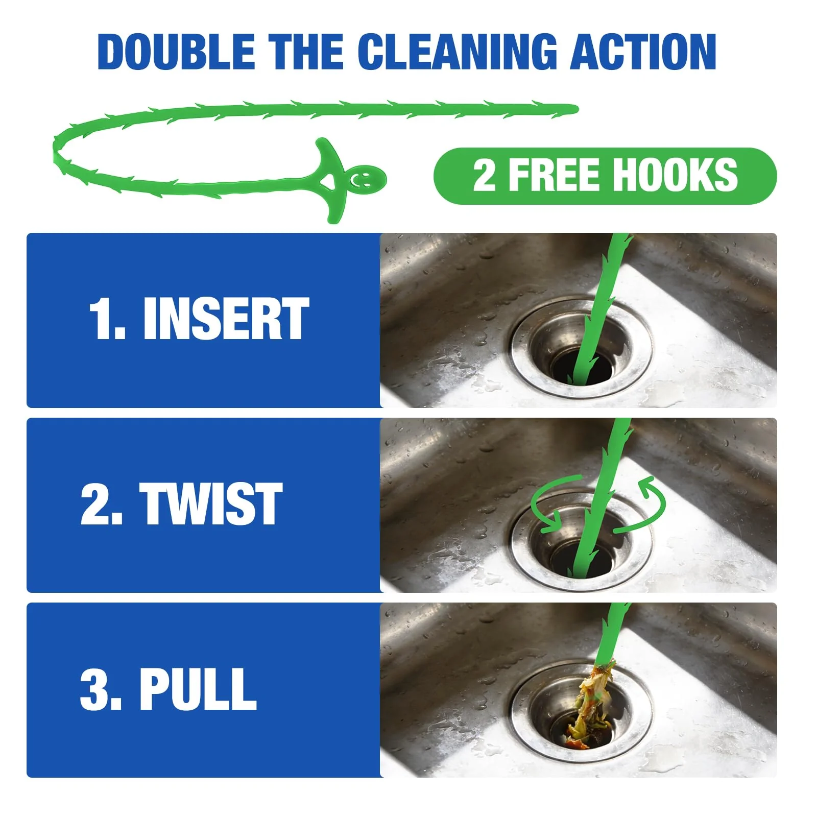 Wind in Hand Sink and Drain Cleaner Powder: All-Purpose Pipe Opener for Kitchen Bathroom Pipes and Floor Drains – Reliable Drain Clog Remover for Home Plumbing Maintenance(4 pack) - Image 7