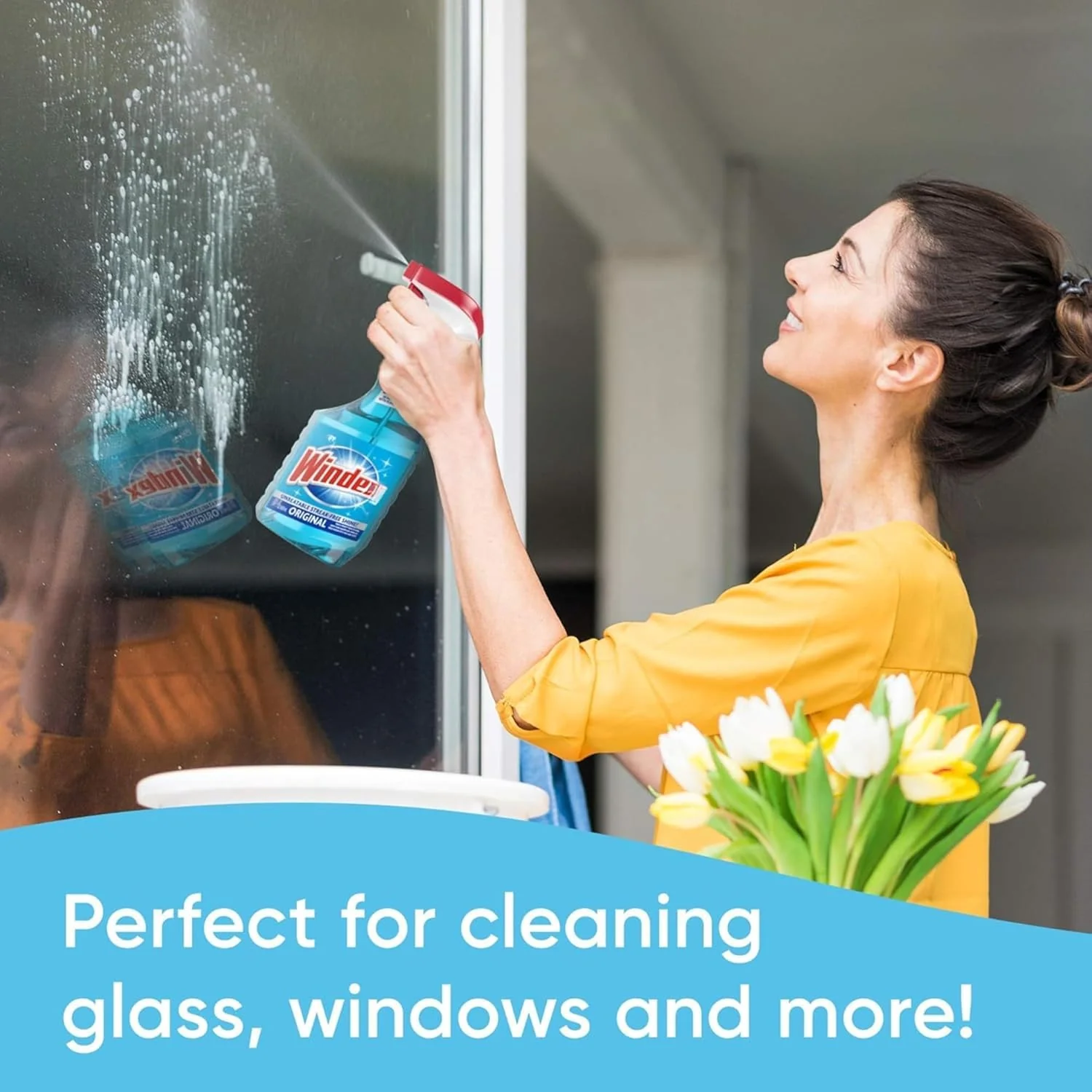 Windex 1 Gallon Refill, Glass Cleaner Refill 1 Gallon Original - With 1 Dissolve Pod - Makes 26oz - Image 2