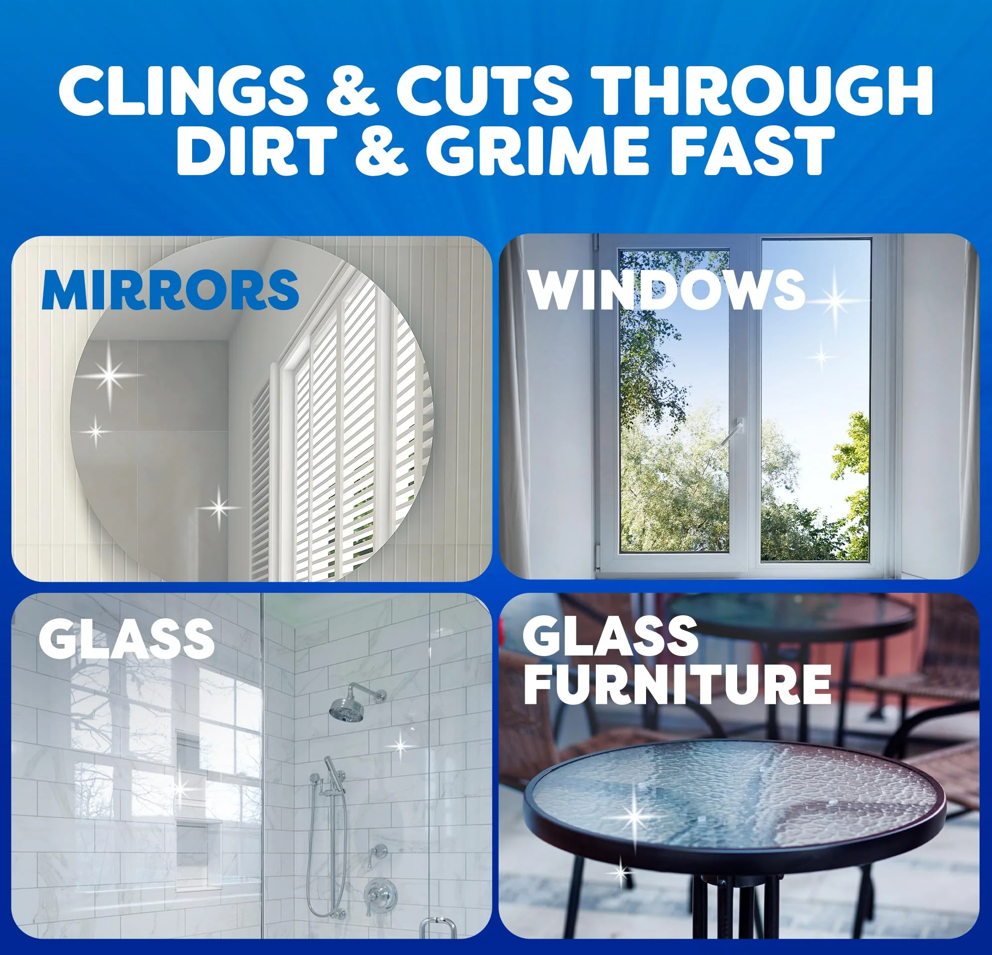 Windex Fast Shine Foam Glass Cleaner, No-Drip Windows, Doors, Mirrors & Countertops Aerosol Cleaning Spray, Streak-Free Shine, Removes Fingerprints, Dust, Dirt, Grime & More 19 oz (Pack of 2) - Image 6