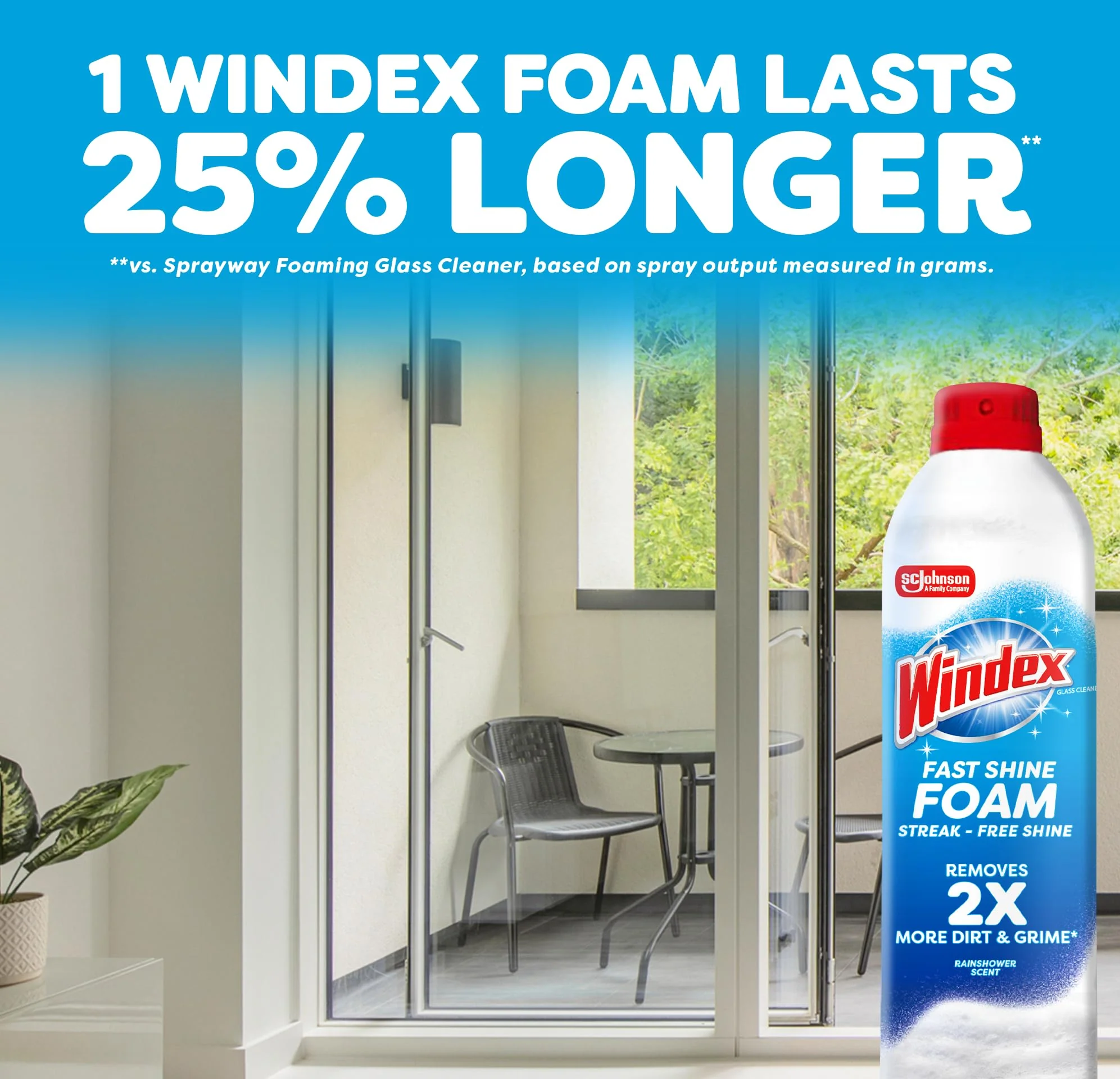 Windex Fast Shine Foam Glass Cleaner, No-Drip Windows, Doors, Mirrors & Countertops Aerosol Cleaning Spray, Streak-Free Shine, Removes Fingerprints, Dust, Dirt, Grime & More 19 oz (Pack of 6) - Image 4