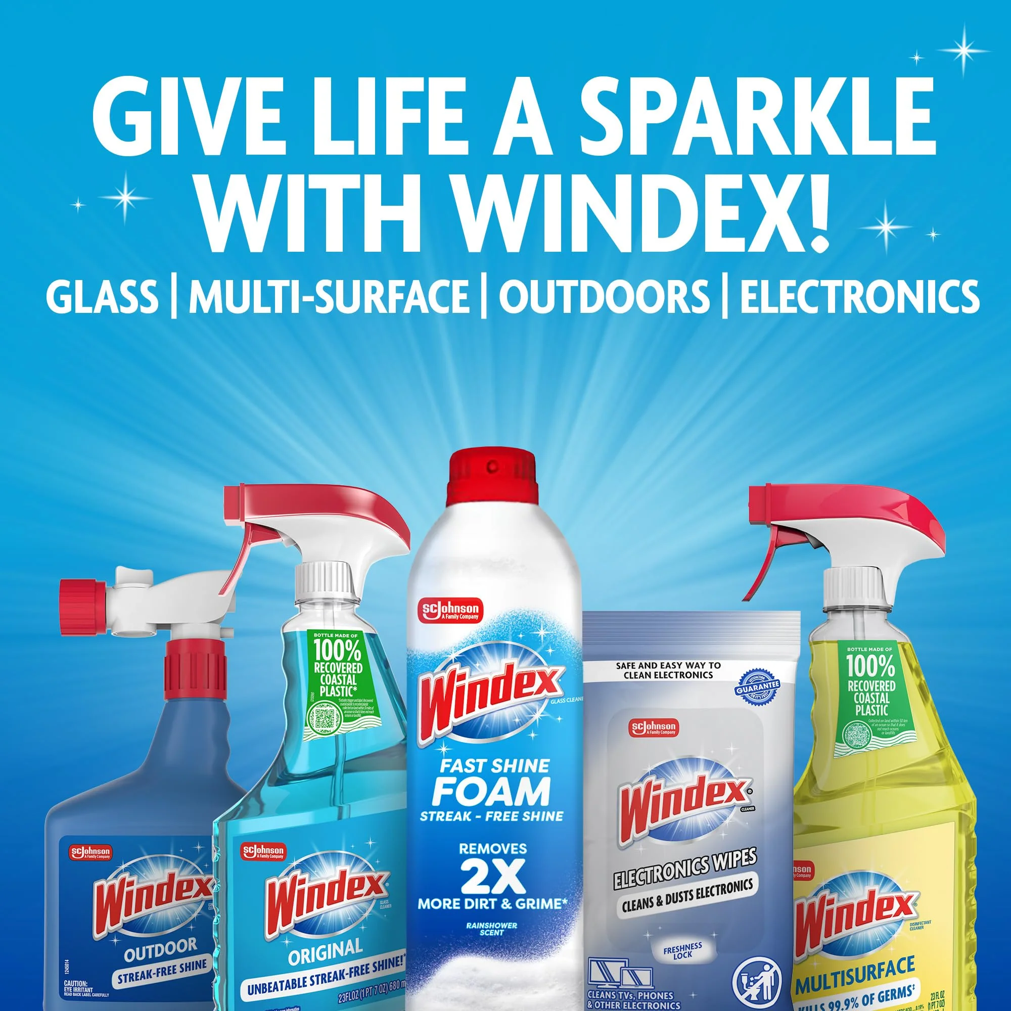 Windex Glass and Window Cleaner Spray Bottle, Packaging Designed to Prevent Leakage and Breaking, Surface Cleaning Spray, Original Blue Scent, 23 Fl Oz - Image 9