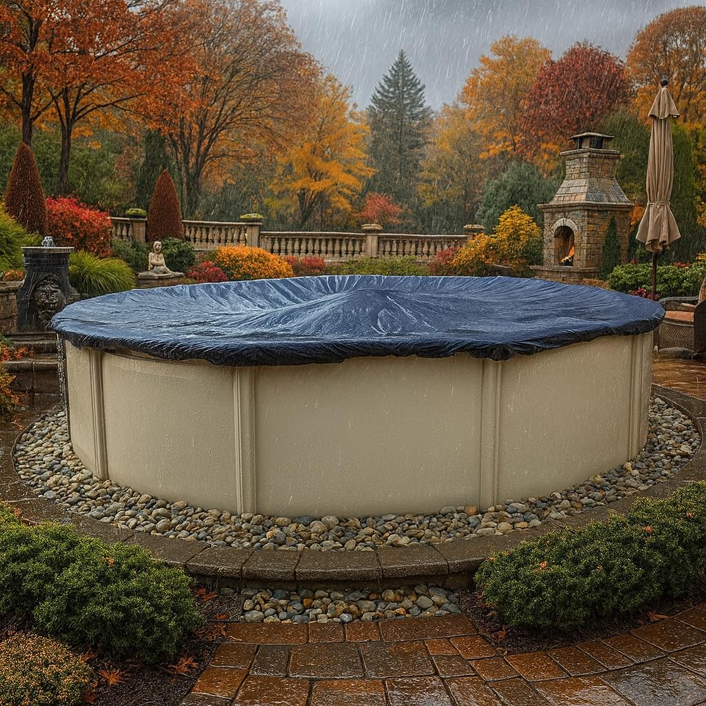 Winter Block 18’ ft. Round Pool Winter Cover for Above Ground Pools - 8-Year Warranty, Cold and UV Resistant, Weatherproof and Durable, Winch & Cable Included - Image 6