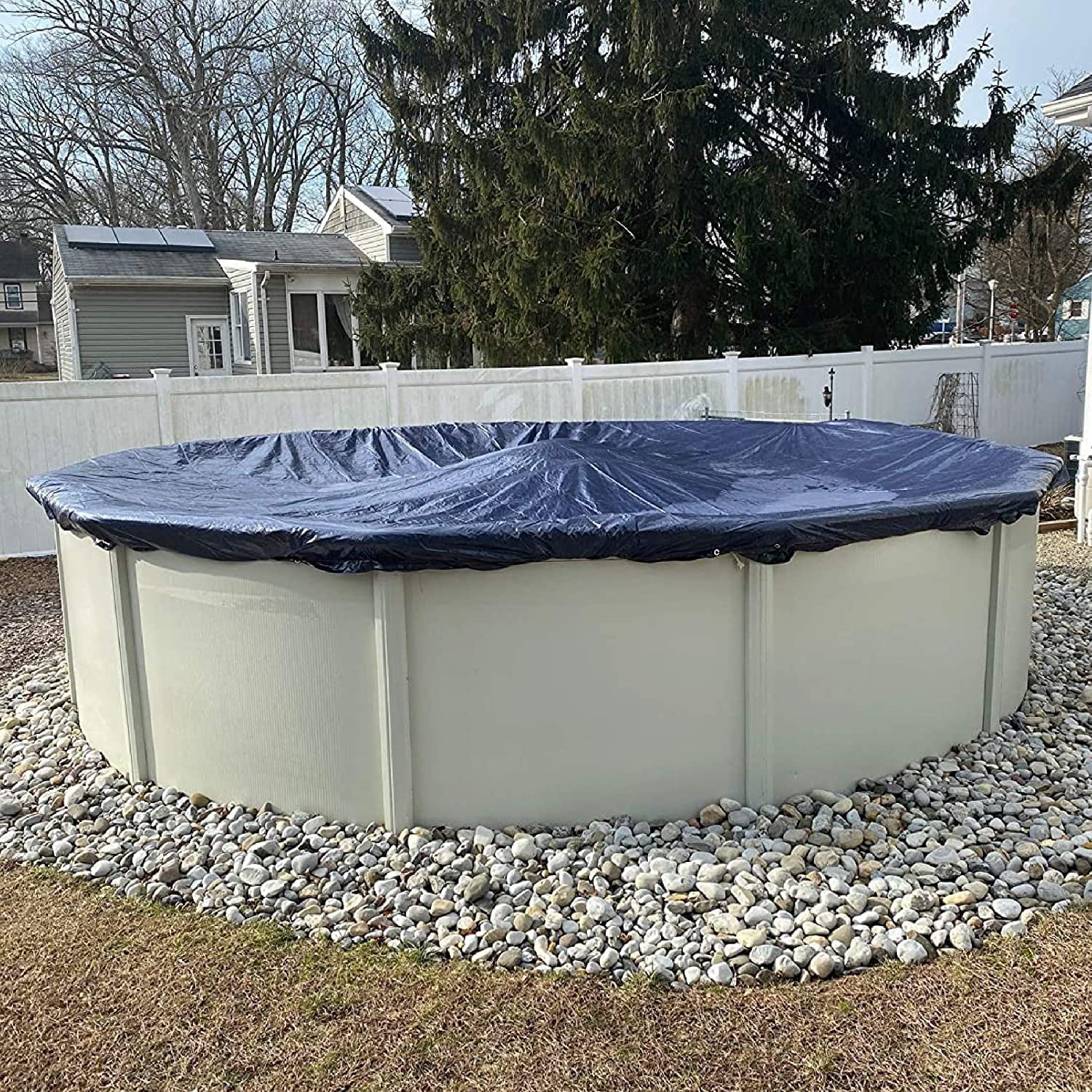 Winter Block 30’ ft. Premium Round Pool Winter Cover for Above Ground Pools – 10-Year Warranty, Cold and UV Resistant, Weatherproof and Durable, Winch & Cable Included - Image 5
