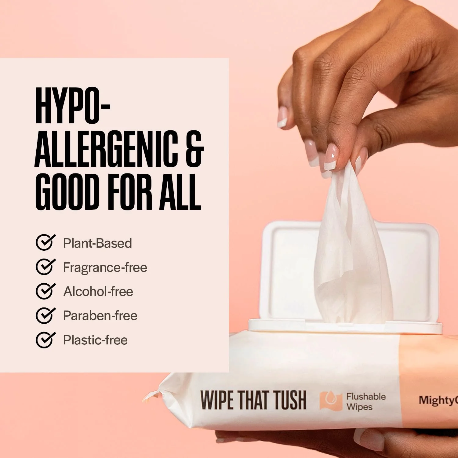 Wipe That Tush Flushable Wipes - 12 Packs of 50, 600 Total - Extra Large & Soft - Hypoallergenic & Fragrance-Free With Aloe & Vitamin E - Septic-Safe - Image 5