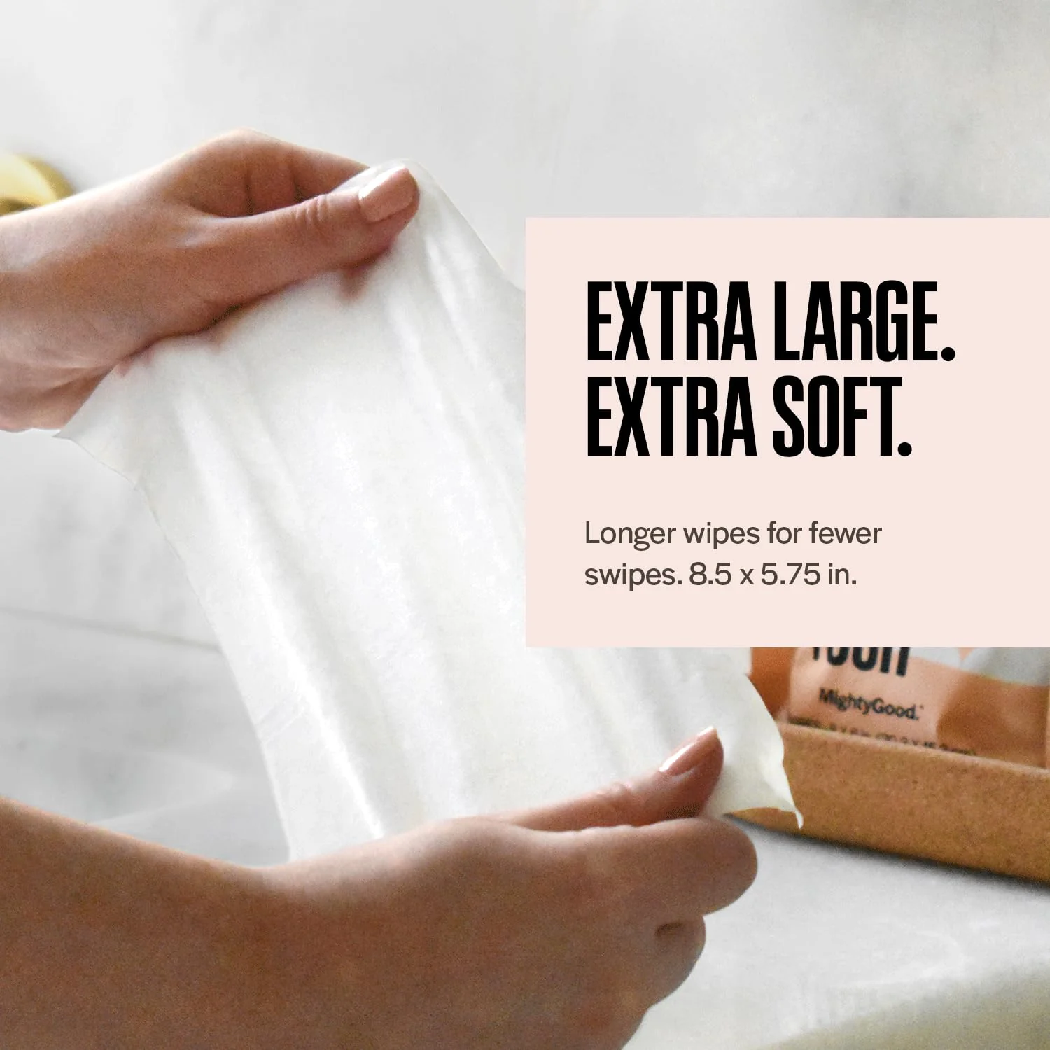 Wipe That Tush Flushable Wipes - 12 Packs of 50, 600 Total - Extra Large & Soft - Hypoallergenic & Fragrance-Free With Aloe & Vitamin E - Septic-Safe - Image 8