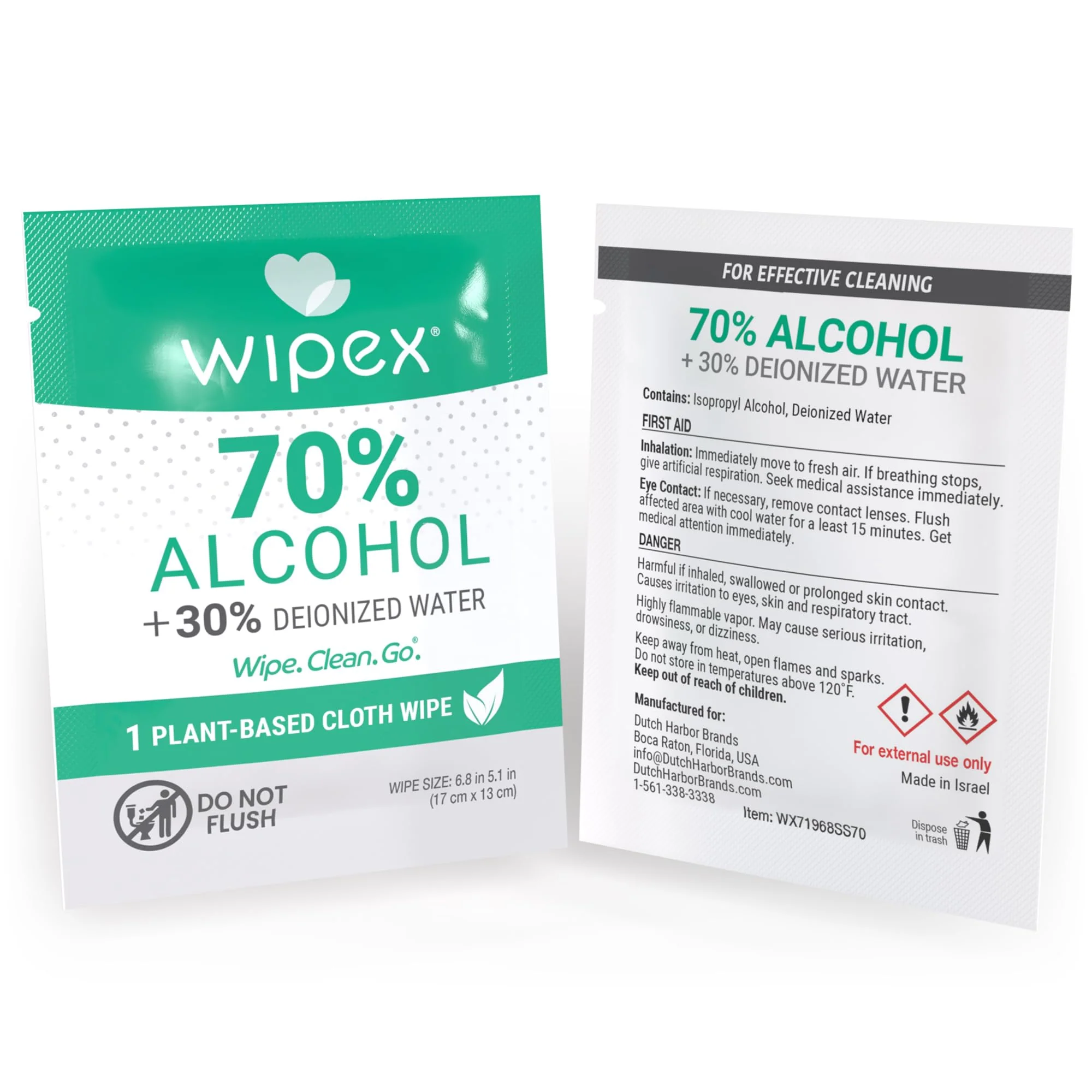 Wipex 70% Isopropyl Alcohol Wipes - Individually Wrapped Sachets, Electronic & Tech Wipes in Dispensing Box, 100 Count (Pack of 1) - Image 4