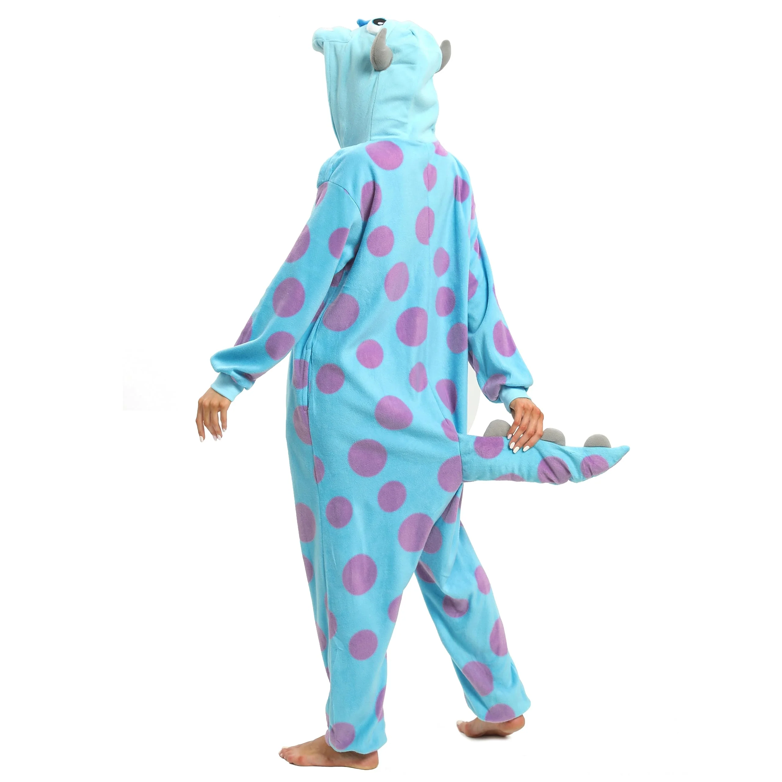 Wishliker Unisex Adult Onesie Sully Costume Halloween Christmas Cosplay Animal Cartoon Pajamas - Image 3
