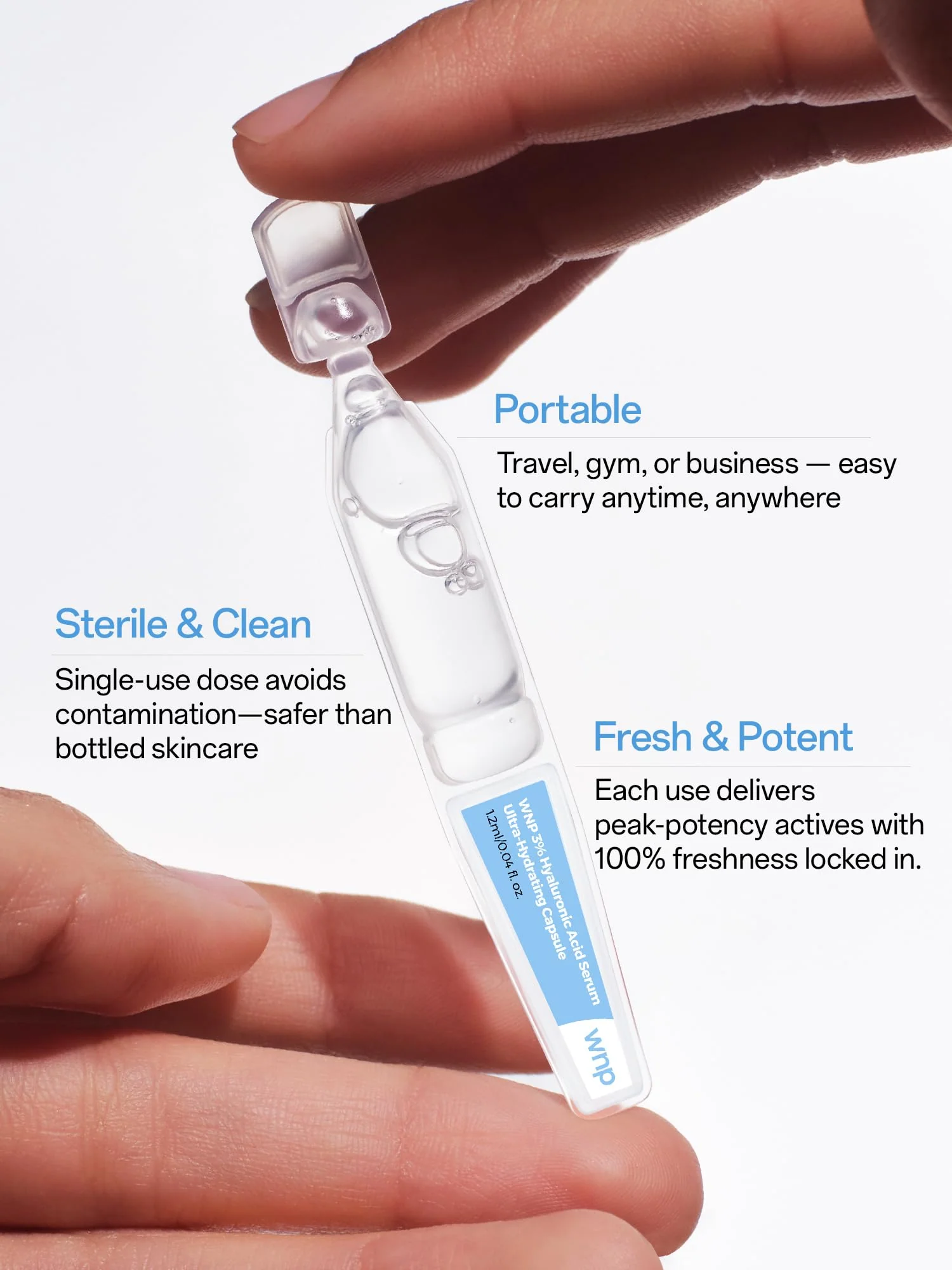 WNP serum set: Ultra Hydrating Serum 3% 4D Hyaluronic Acid +Emergency Repair Firming Oil-Suspension Serum Hydrating+Skin Repair|Single-Use Vials Skincare for Sensitiveskin 72ml - Image 2