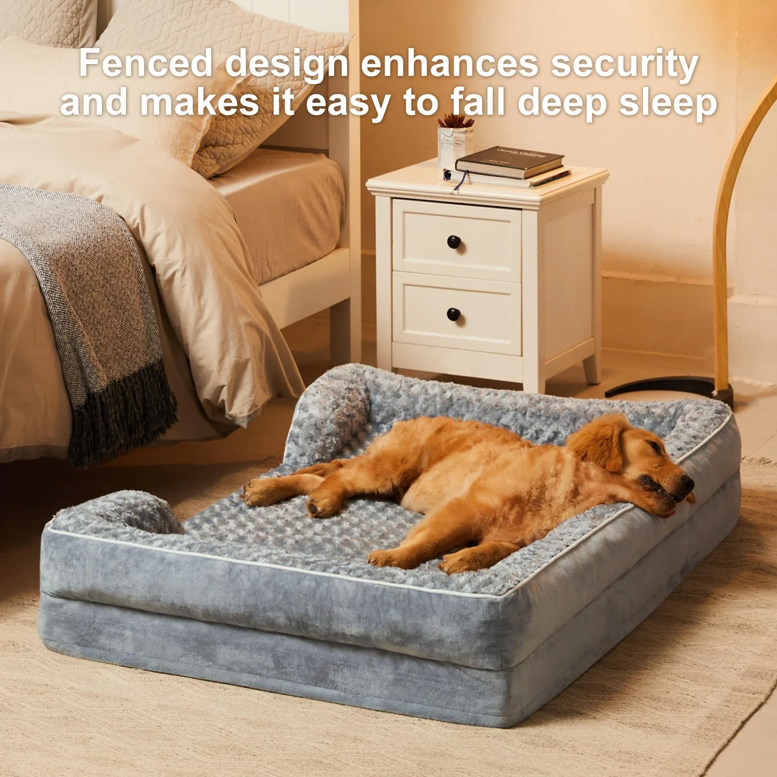 WNPETHOME Dog Beds for Large Sized Dogs, Washable Orthopedic Dog Couch Sofa Bed with Waterproof Lining & Non-Skid Bottom for Pet Sleeping - Image 5