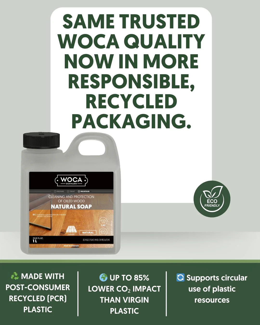WOCA Natural Soap, Natural 1L - Concentrated Wood Cleaner for oil finished hardwood floors, tables, millwork, cutting boards, countertops and butcher block - Image 7