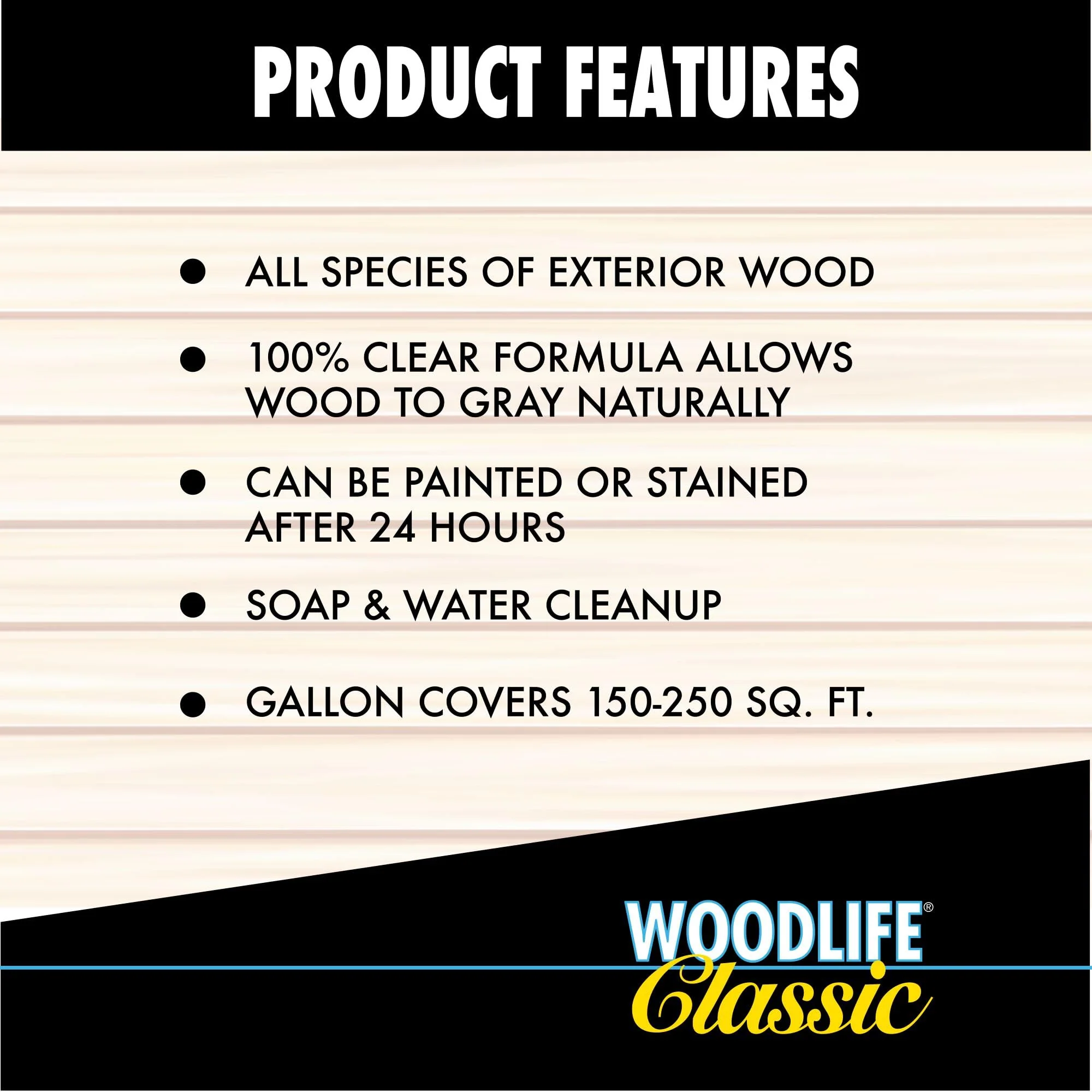 WOODLIFE 903-4PK Classic Above Ground Clear Wood Preservative, Gallon, Clear, 4 Pack - Image 6