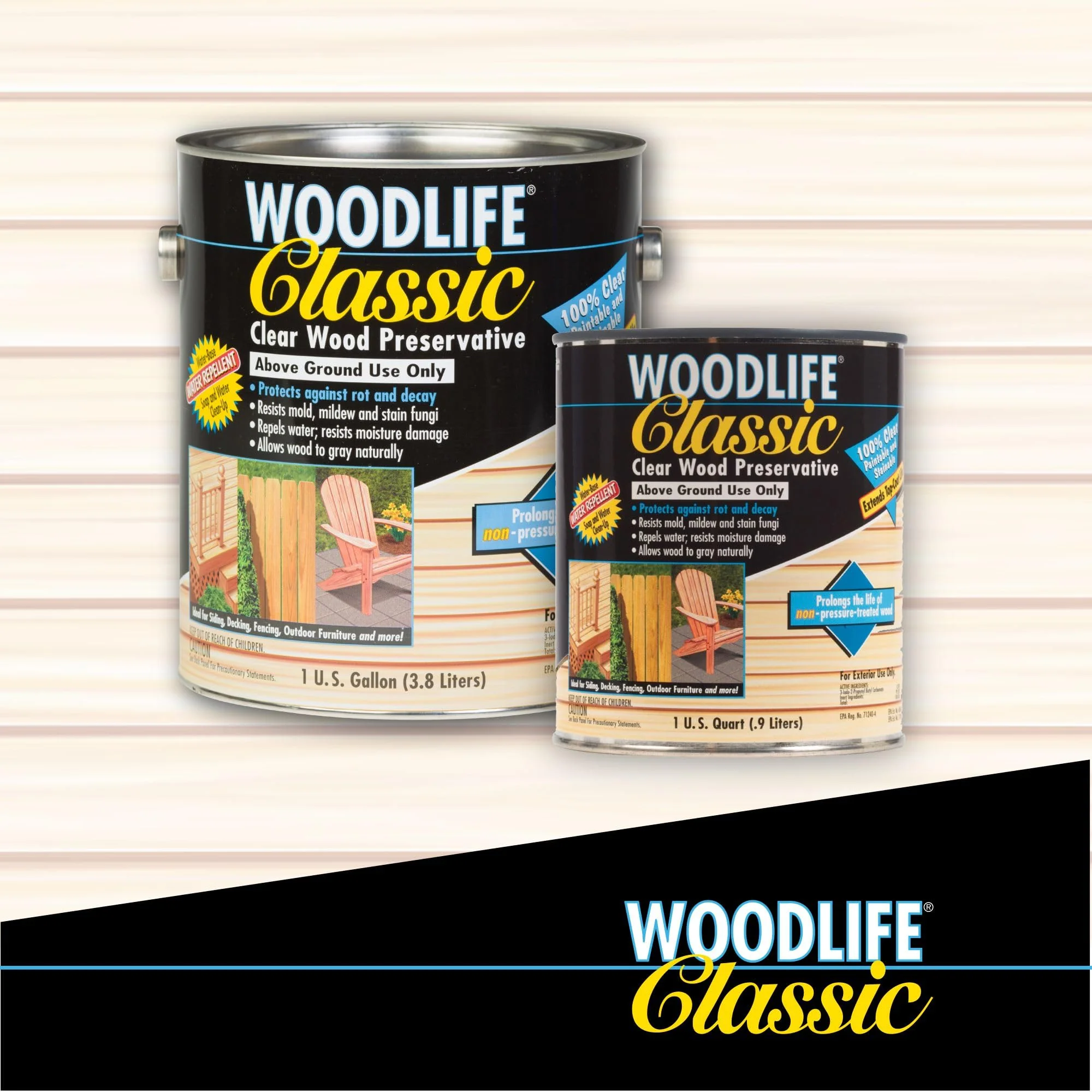 WOODLIFE 903-4PK Classic Above Ground Clear Wood Preservative, Gallon, Clear, 4 Pack - Image 9